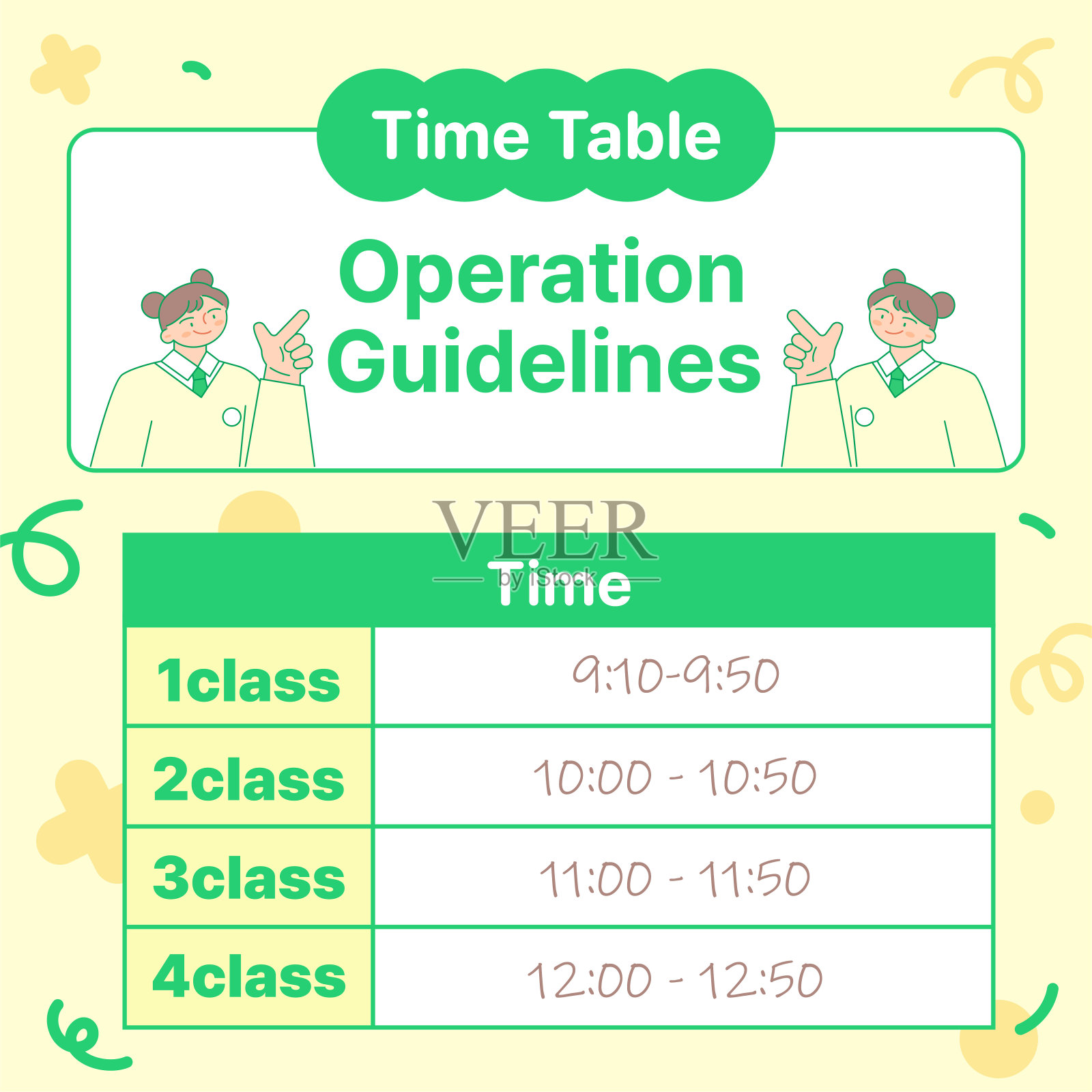 教育。学生们努力学习，参加考试。时间表模板插画图片素材