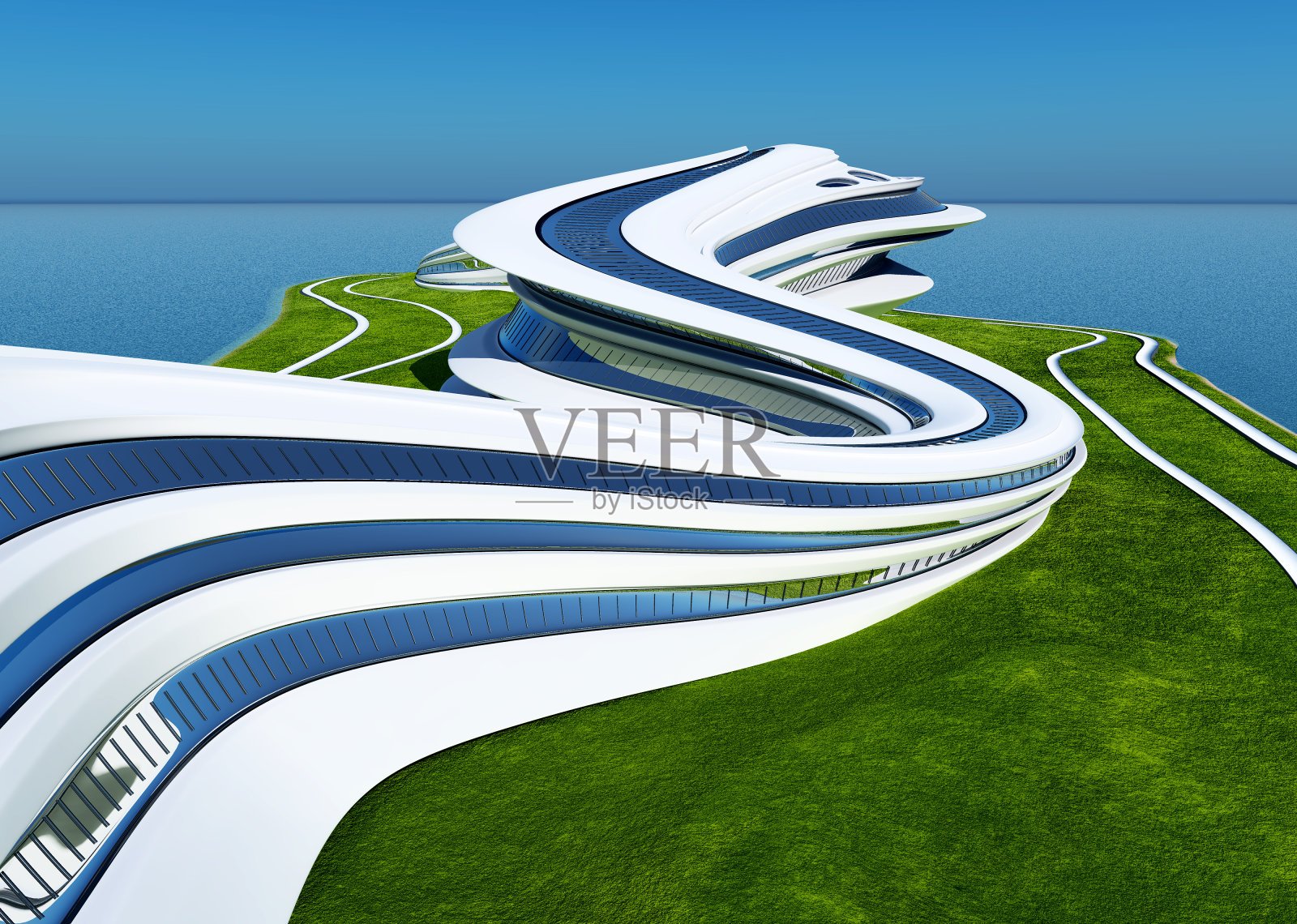 现代的城市。照片摄影图片