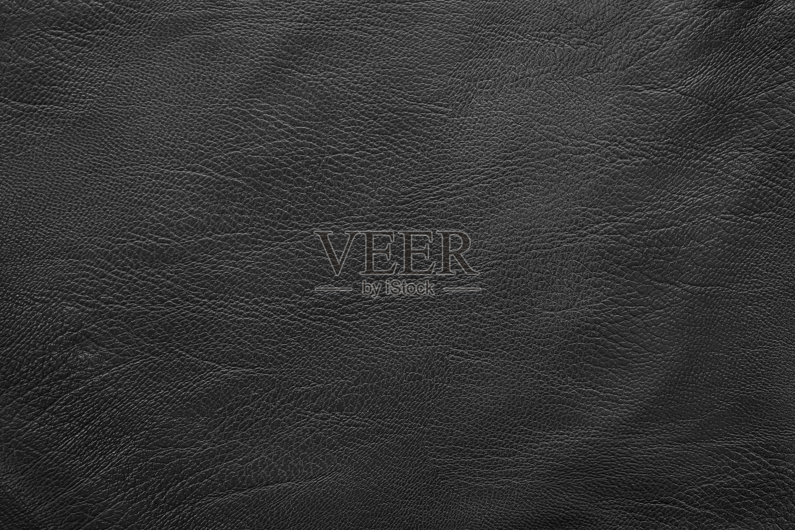 黑色皮革纹理背景与无缝图案。照片摄影图片