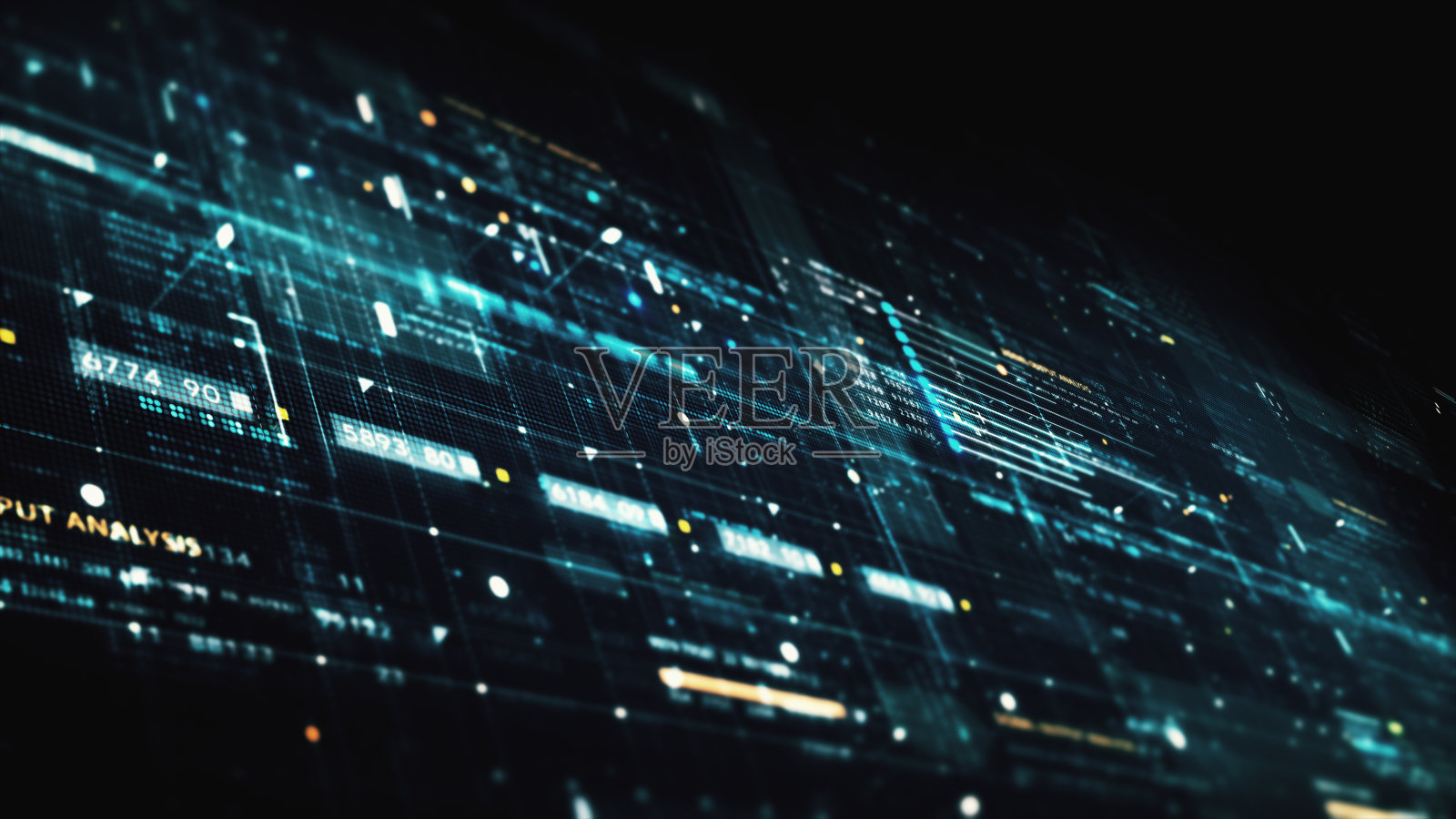 未来矩阵数据模拟HUD背景照片摄影图片