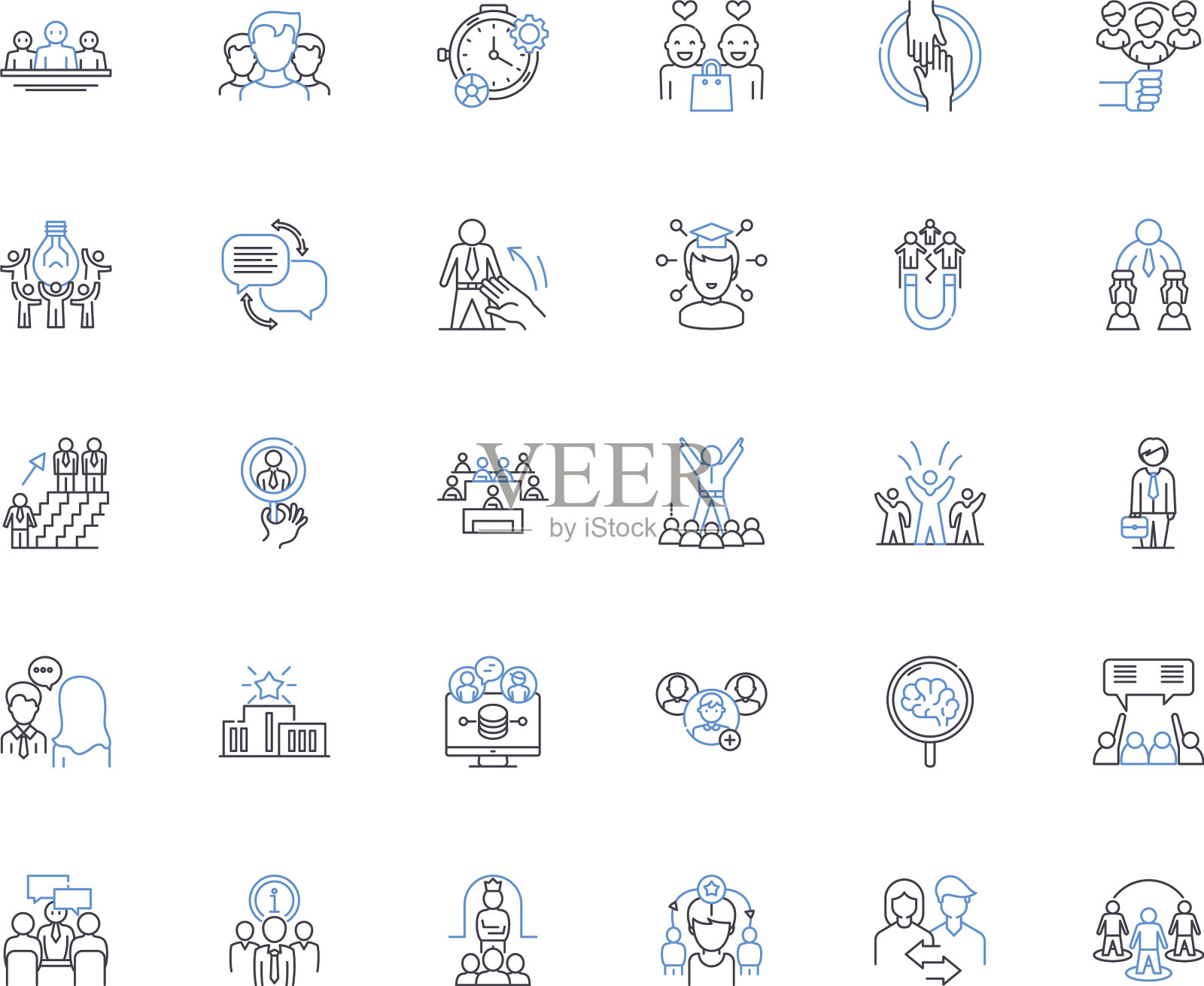 性能指导线图标收集目标图标素材