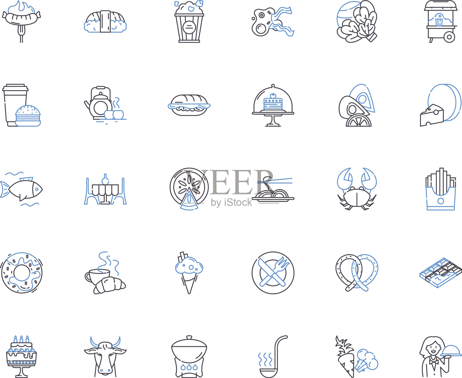 宴会线图标集合宴会图标素材