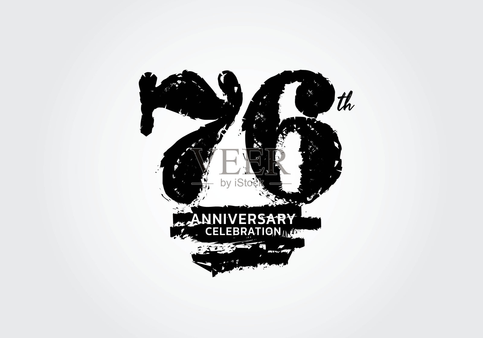 76周年庆典标志类型黑色矢量，76岁生日标志，76号设计，周年纪念年横幅，周年纪念设计元素的邀请卡和海报。数字设计矢量插画图片素材
