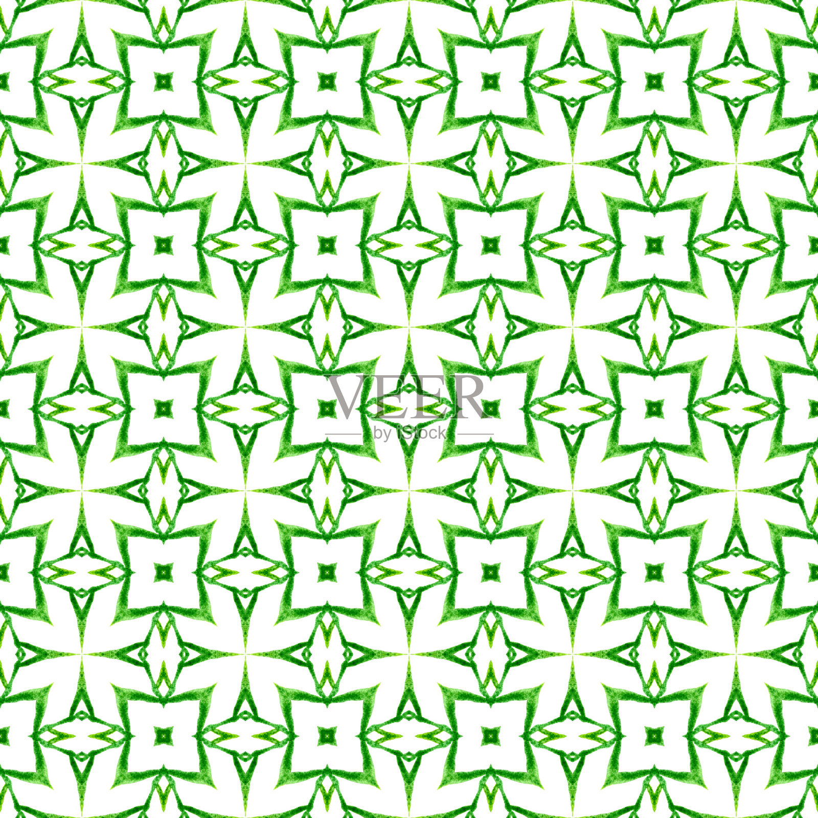 阿拉伯式手绘设计。绿色优雅的波西米亚风格照片摄影图片