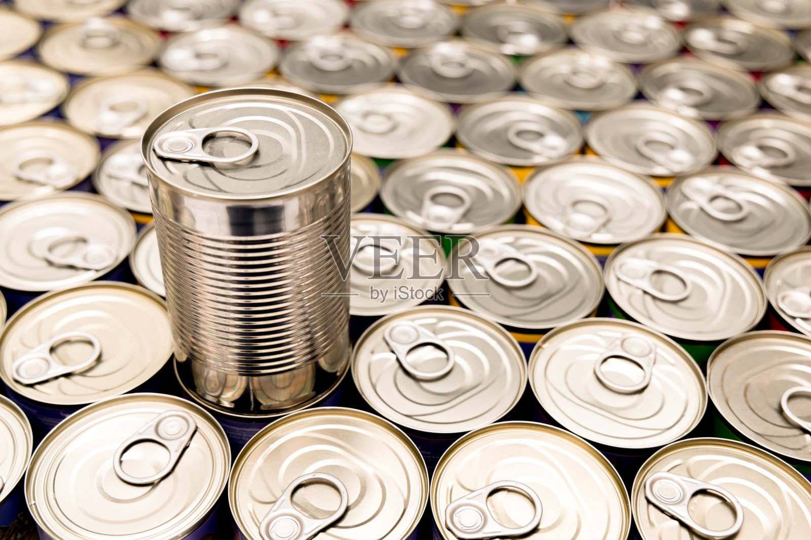 一组锡罐照片摄影图片