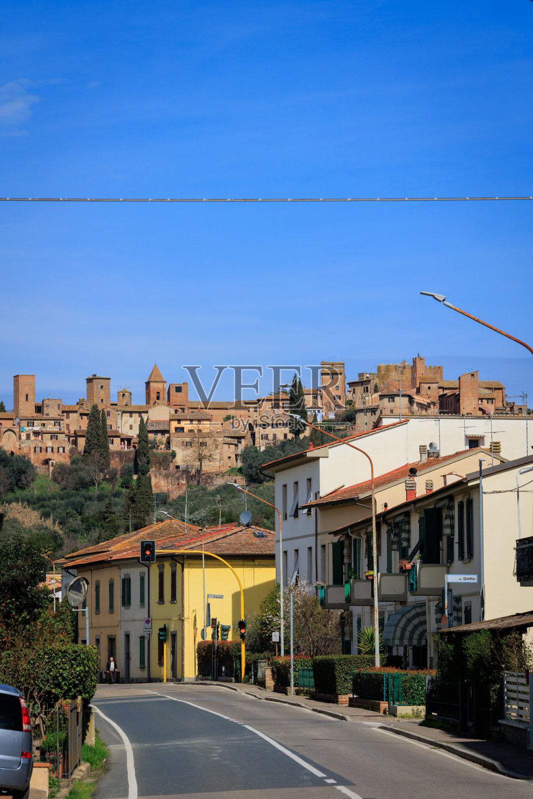 意大利的中世纪小镇塞塔尔多照片摄影图片