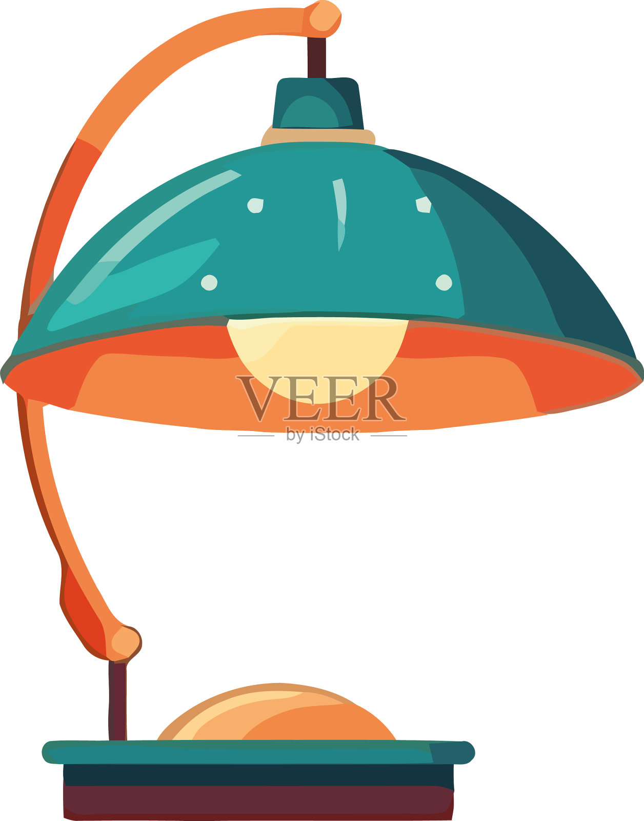 古董台灯插画图片素材