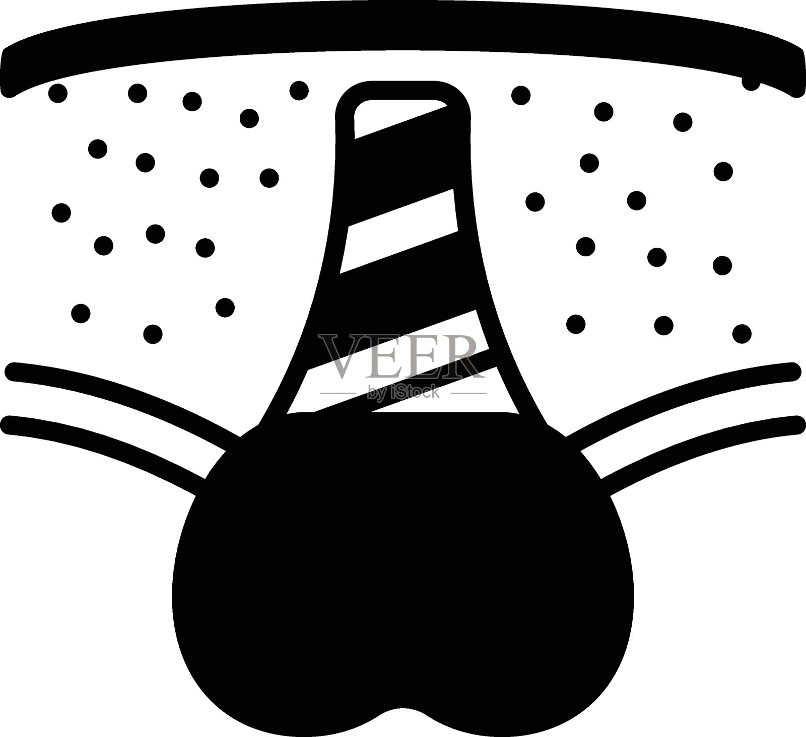 种植牙概念，人工义齿牙根矢量图标设计，齿科符号，口腔医学符号，牙科器械库存插图插画图片素材