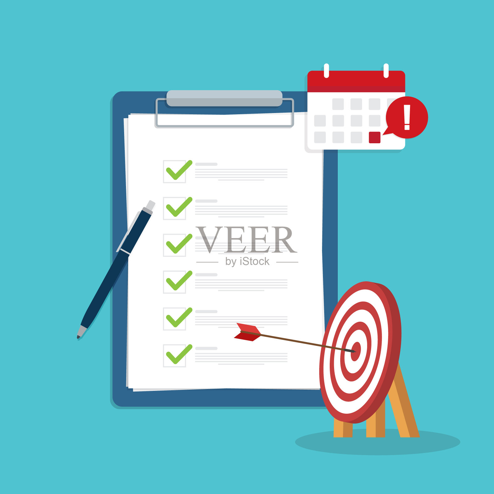 顺利完成业务任务。插画图片素材