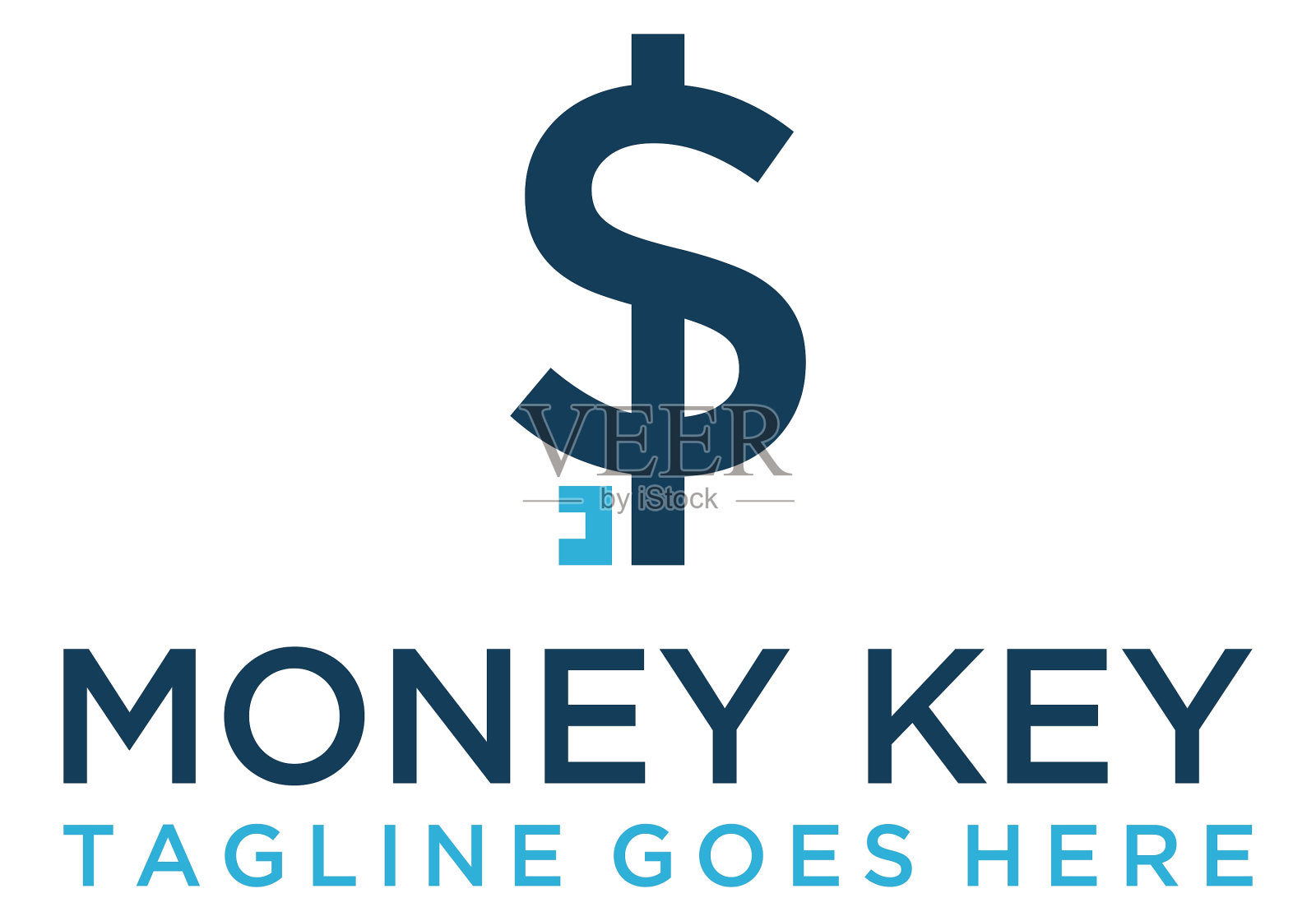 美元键矢量图标。插画图片素材