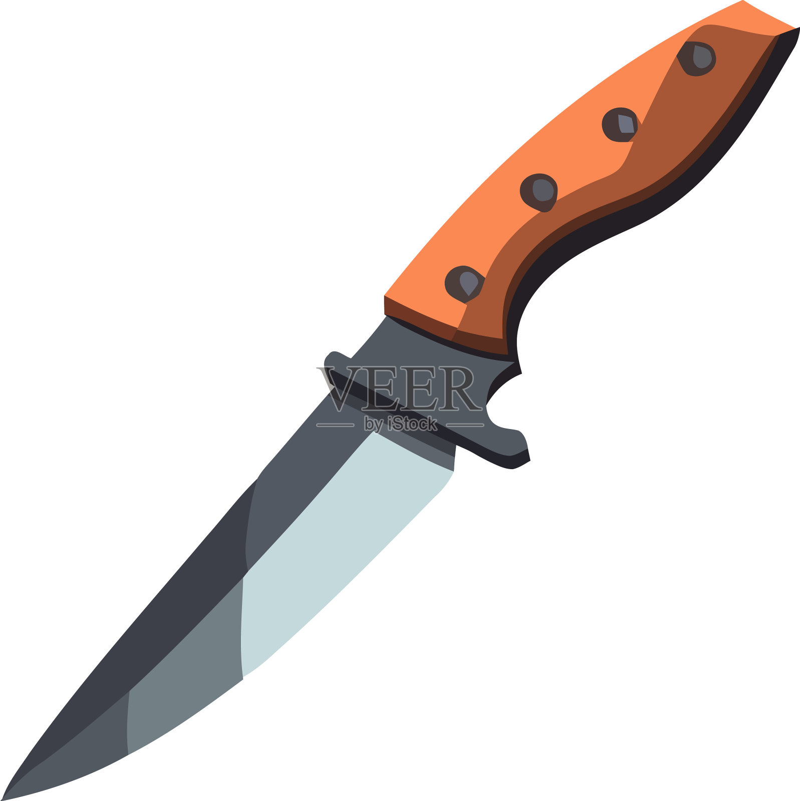 锐利的钢刃武器图标设计元素图片