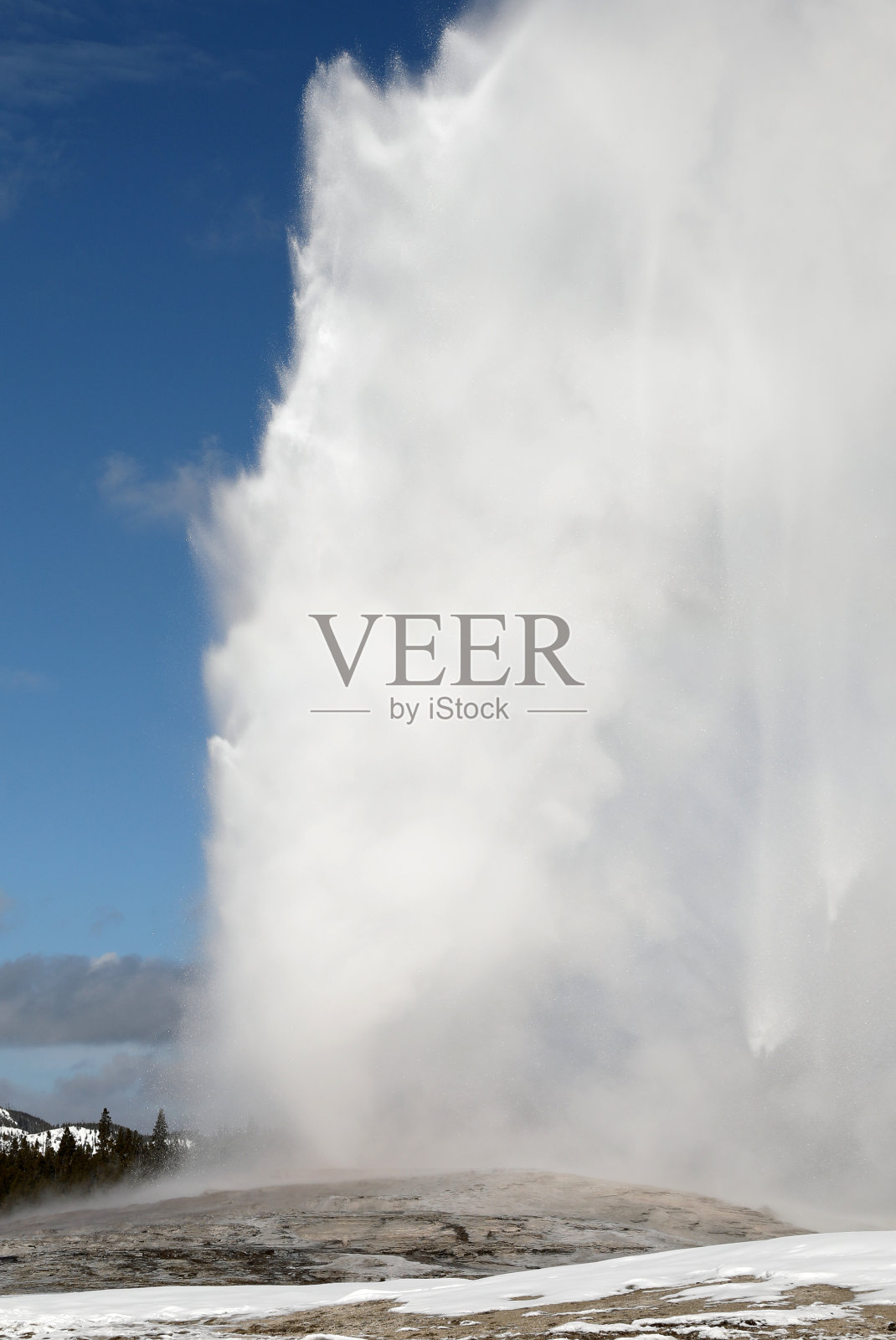 黄石的老忠实间歇泉照片摄影图片