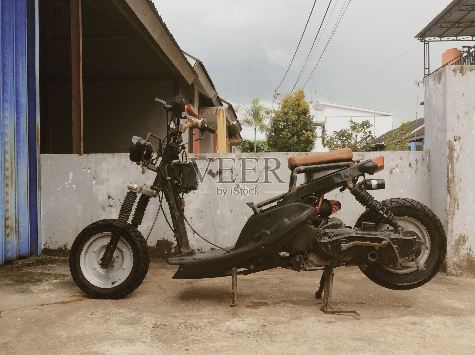 放弃摩托车照片摄影图片