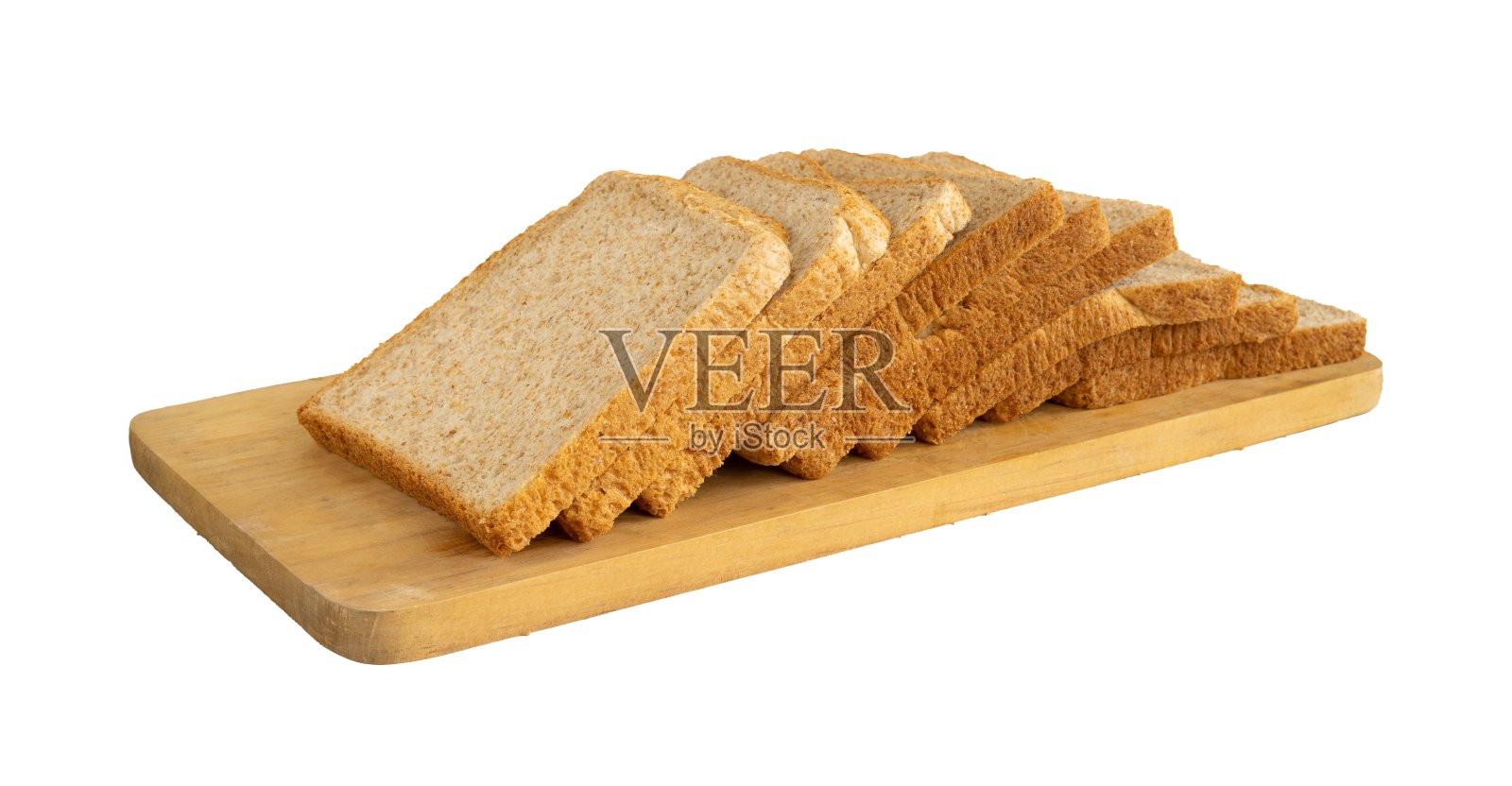 在木板上切一片面包照片摄影图片