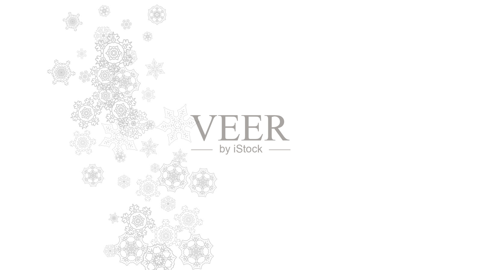 圣诞节和新年的雪花插画图片素材