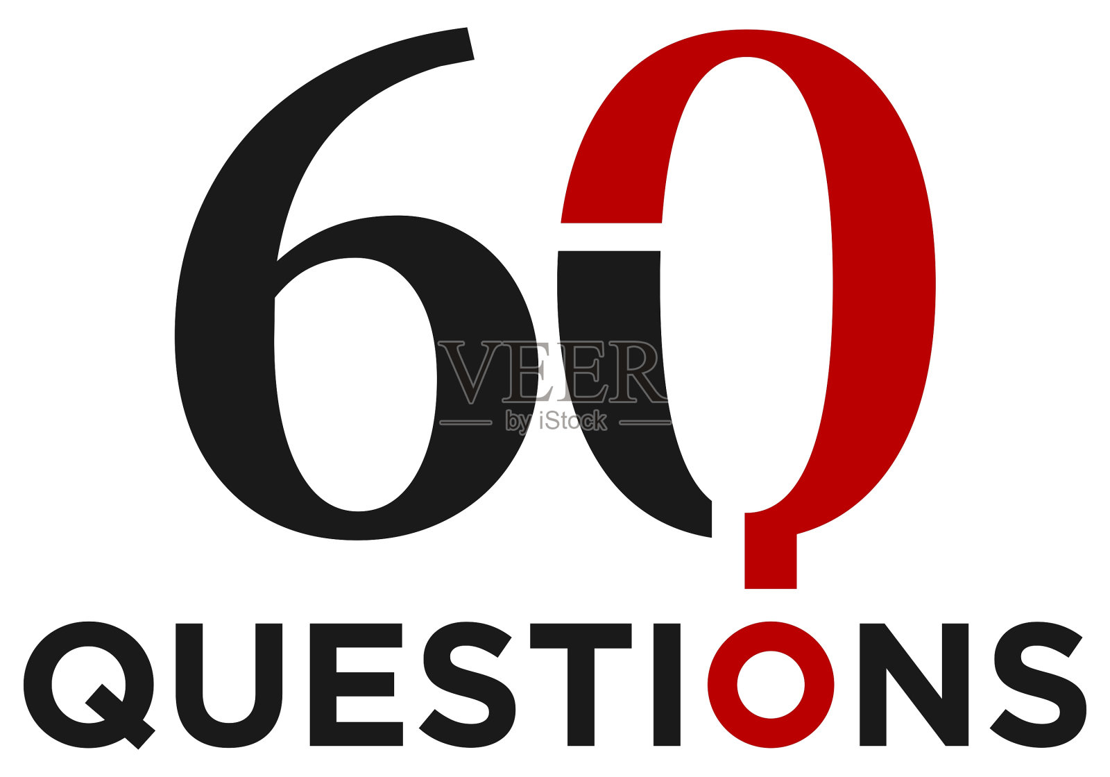60个问题标志设计插画图片素材
