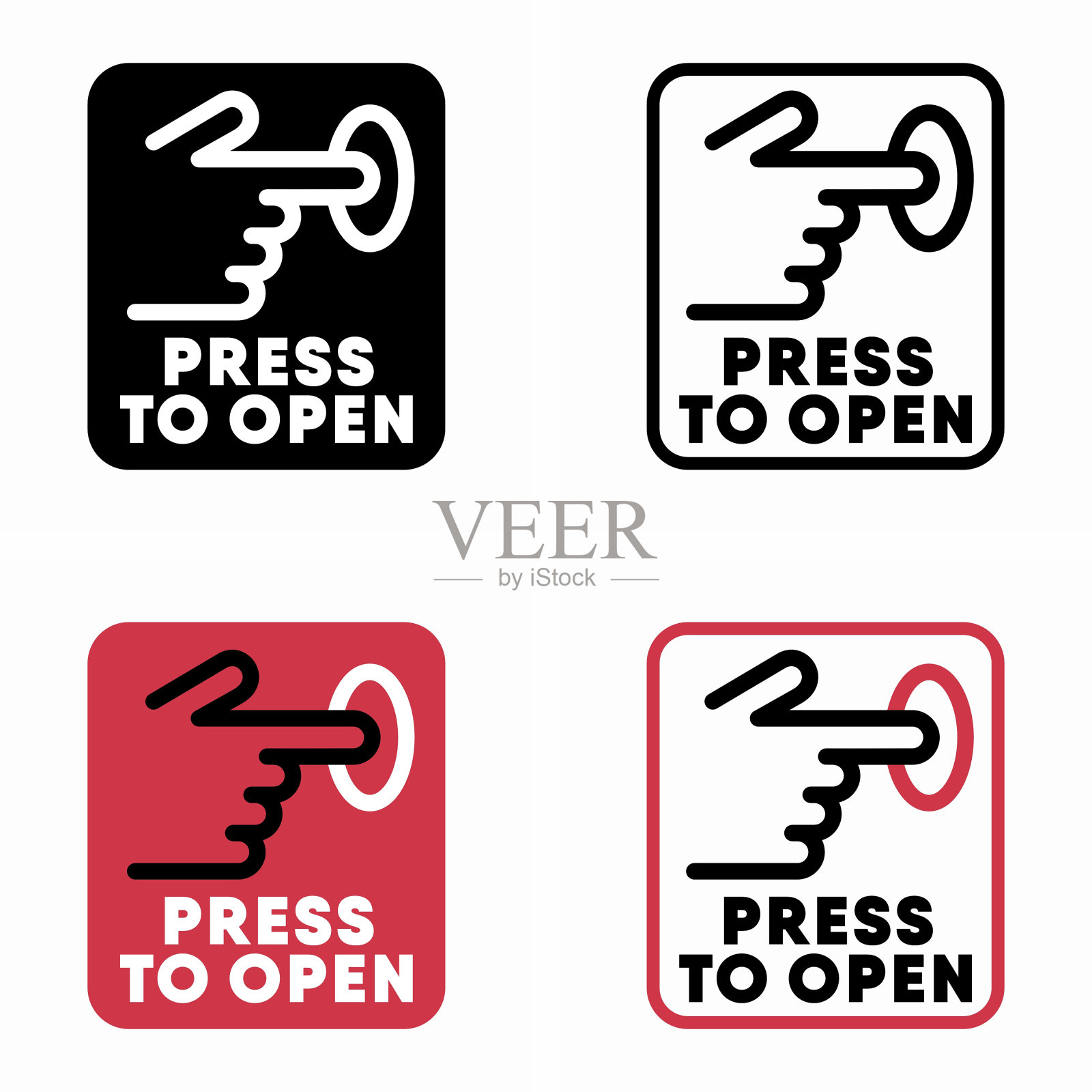 按打开矢量信息标志插画图片素材