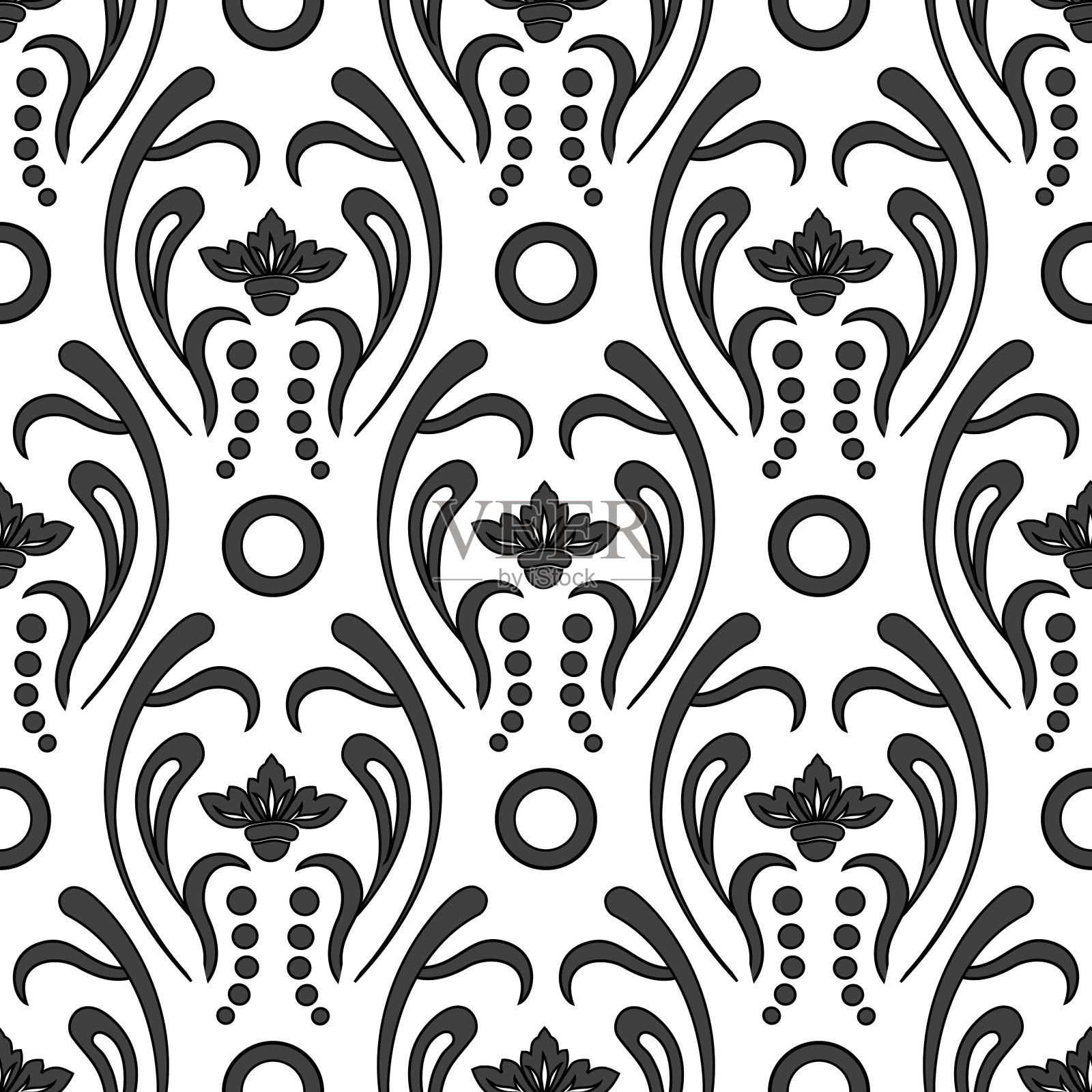 无缝锦缎图案的背景或壁纸设计。粉红色的墙纸。无缝东方图案插画图片素材