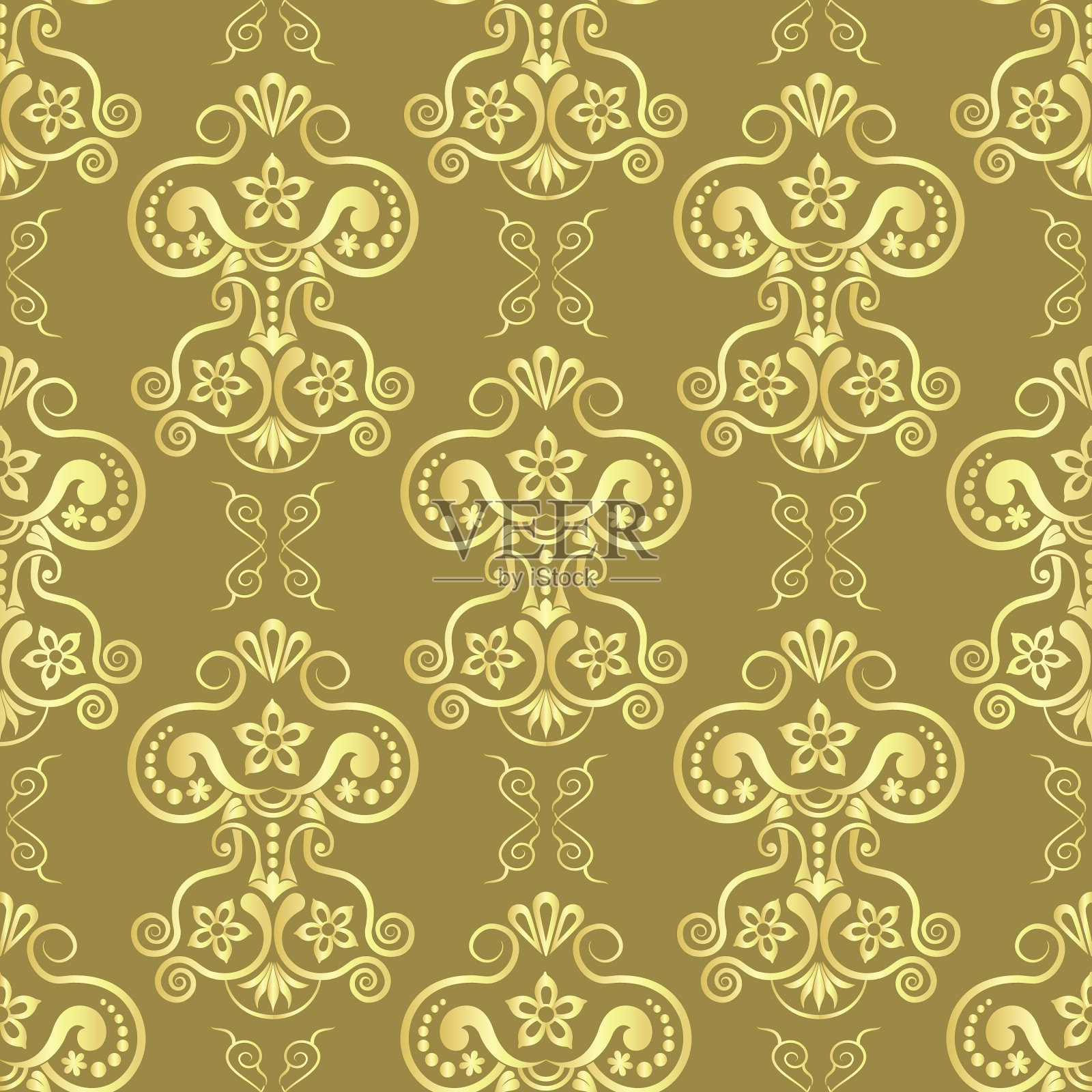 无缝锦缎图案插画图片素材