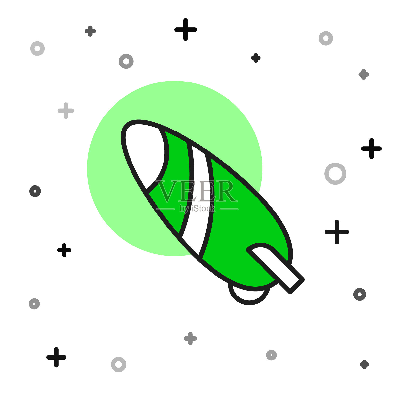 填充轮廓冲浪板图标孤立的白色背景。冲浪板。极限运动。运动设备。向量插画图片素材