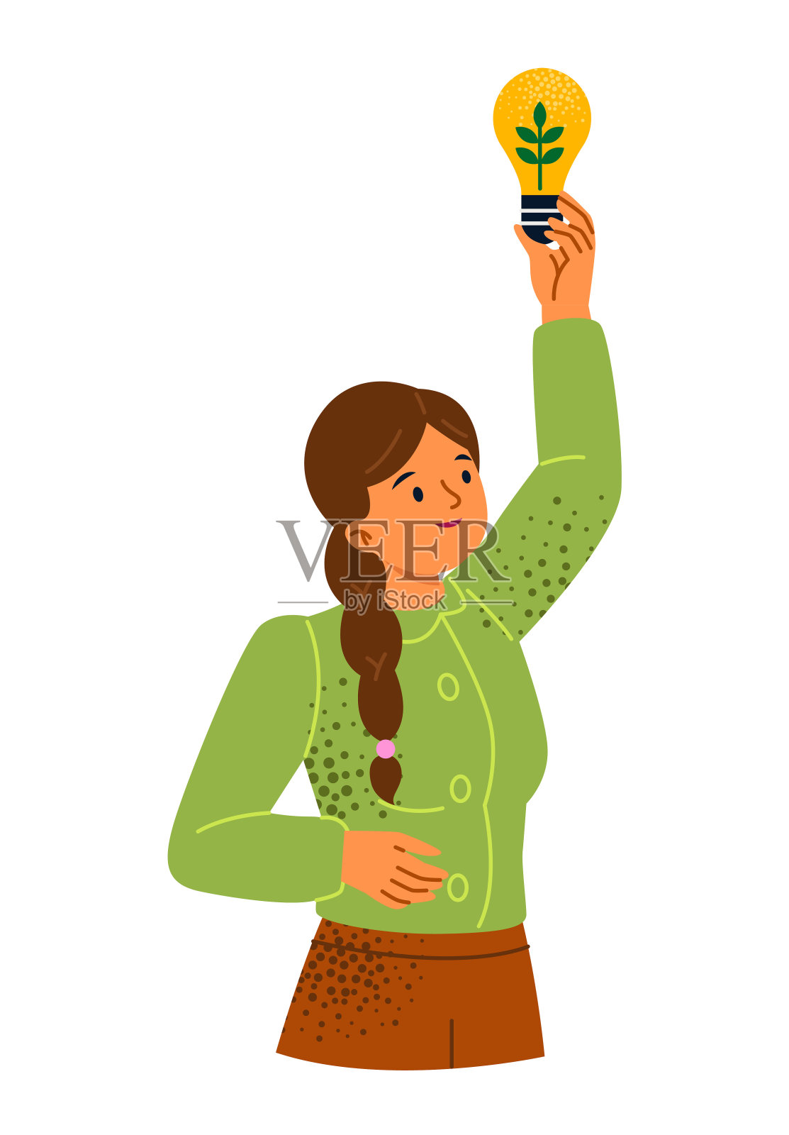 环保人士插画图片素材