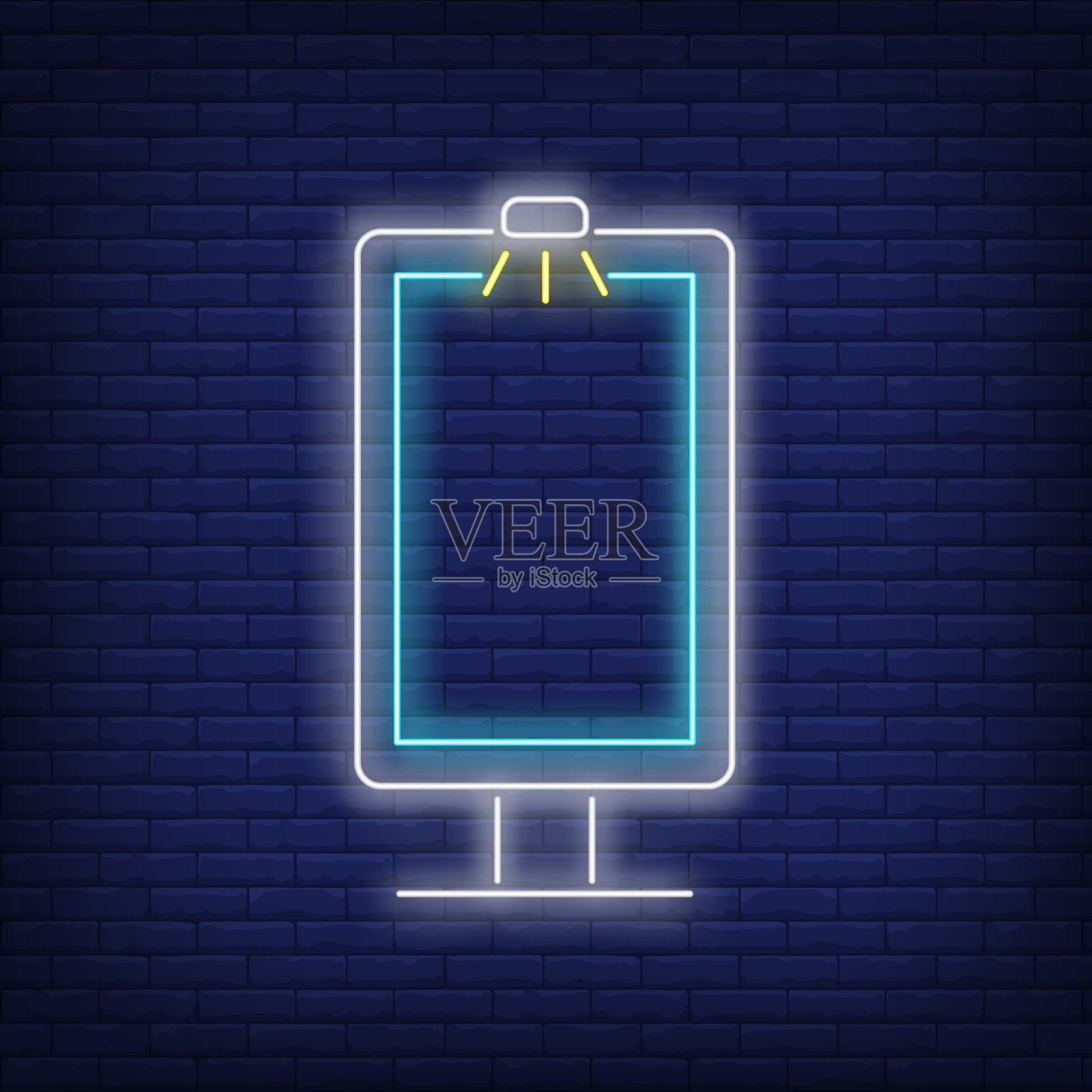 发光霓虹灯招牌插画图片素材