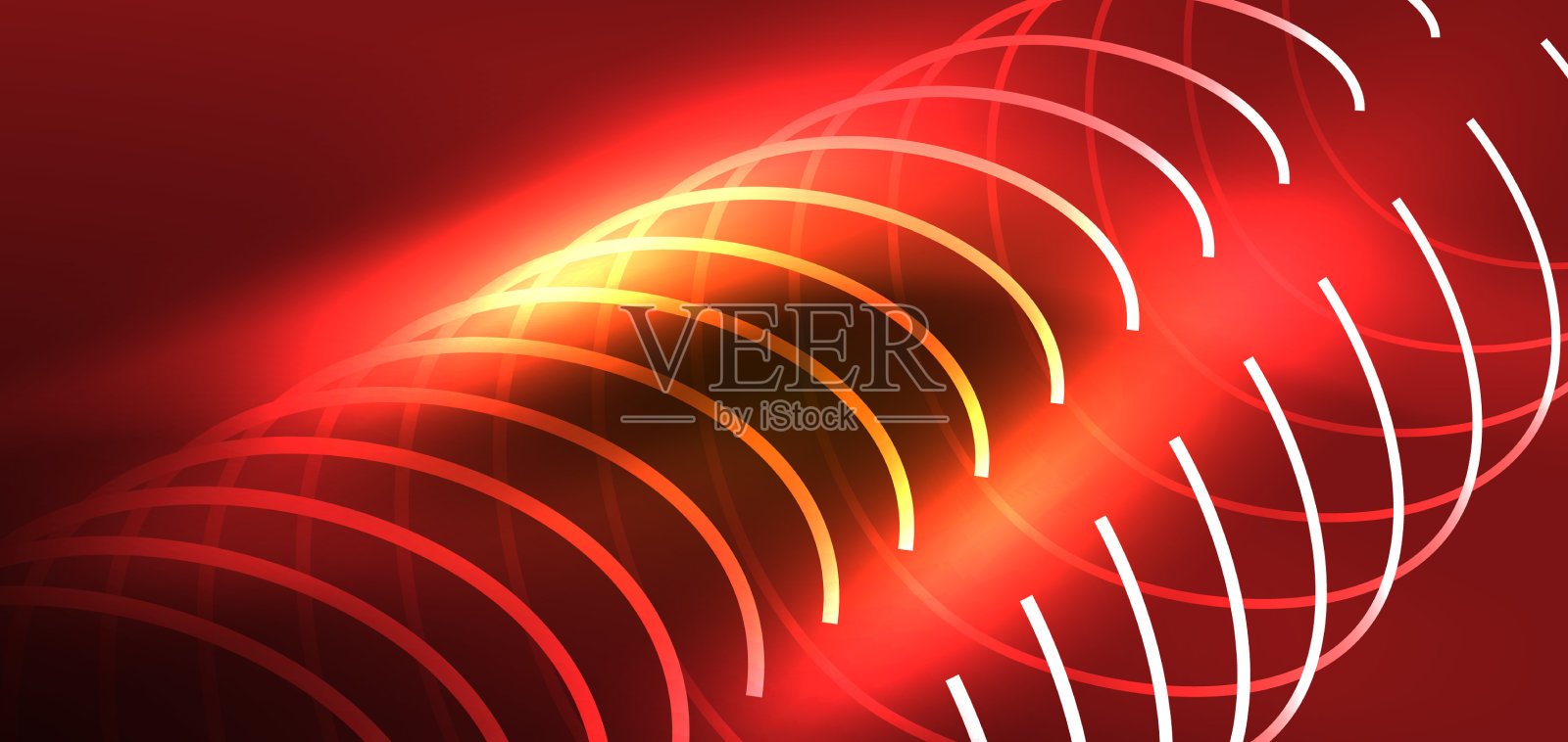 霓虹线条和波浪抽象的背景技术插画图片素材