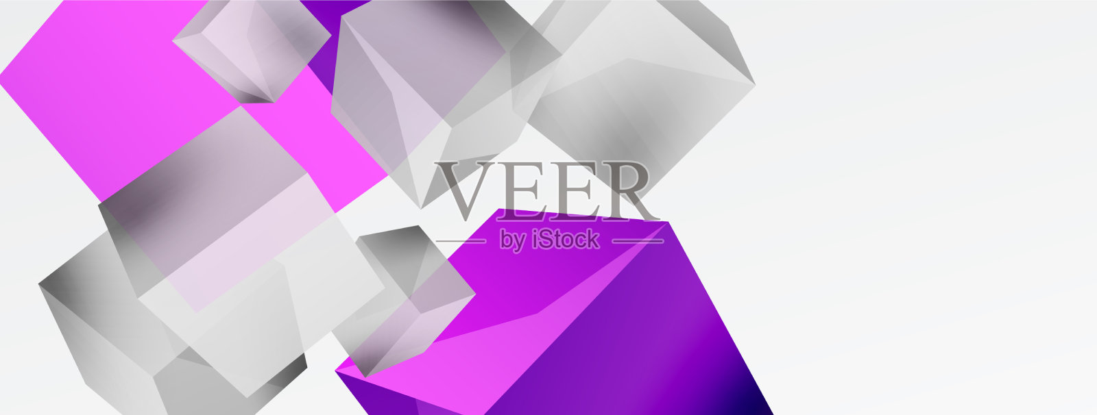 三维立方体抽象背景组成插画图片素材