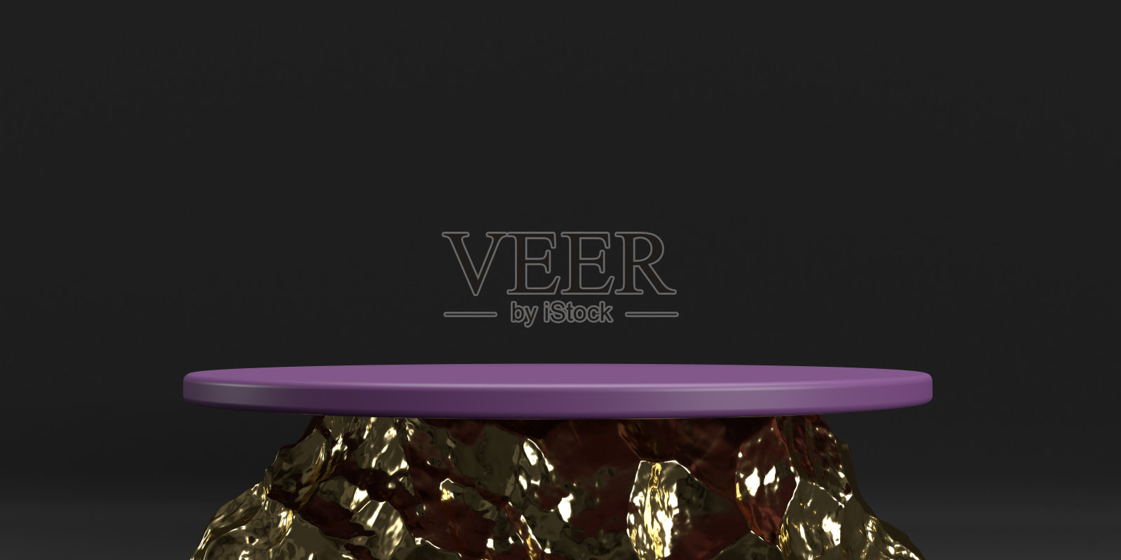 紫色的讲台上豪华的黑色背景照片摄影图片