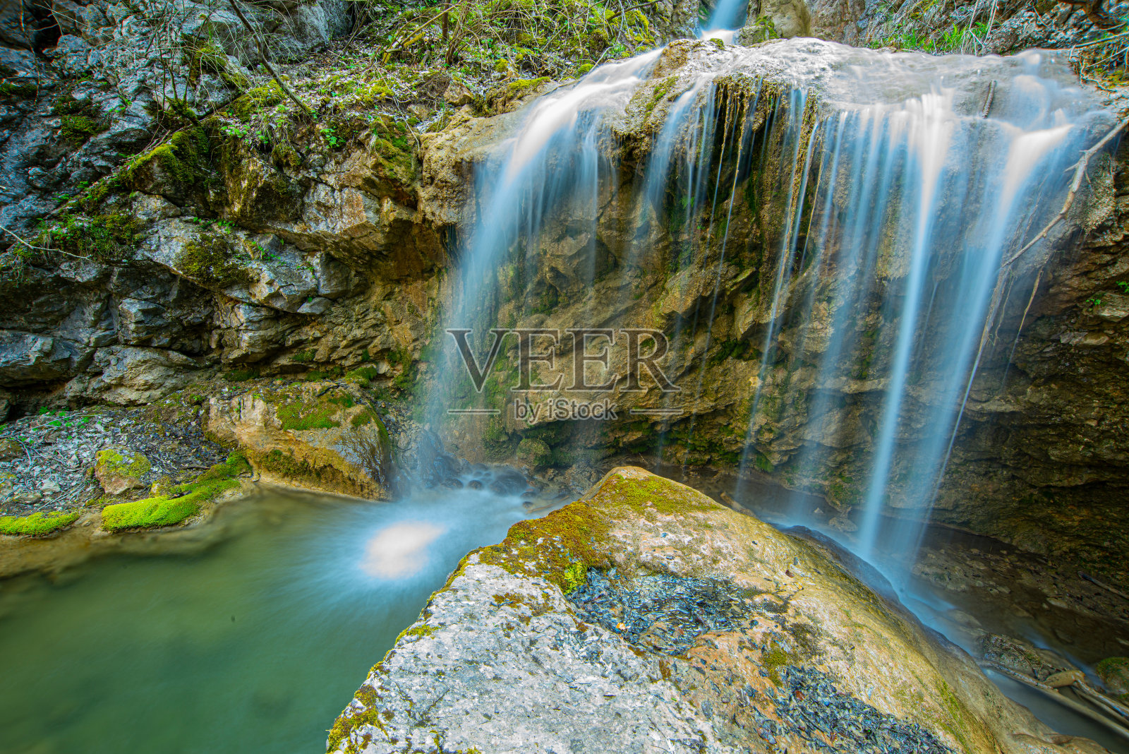 塞尔维亚，老山上的山溪照片摄影图片