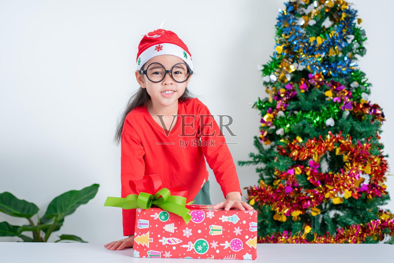 童女圣诞照片摄影图片