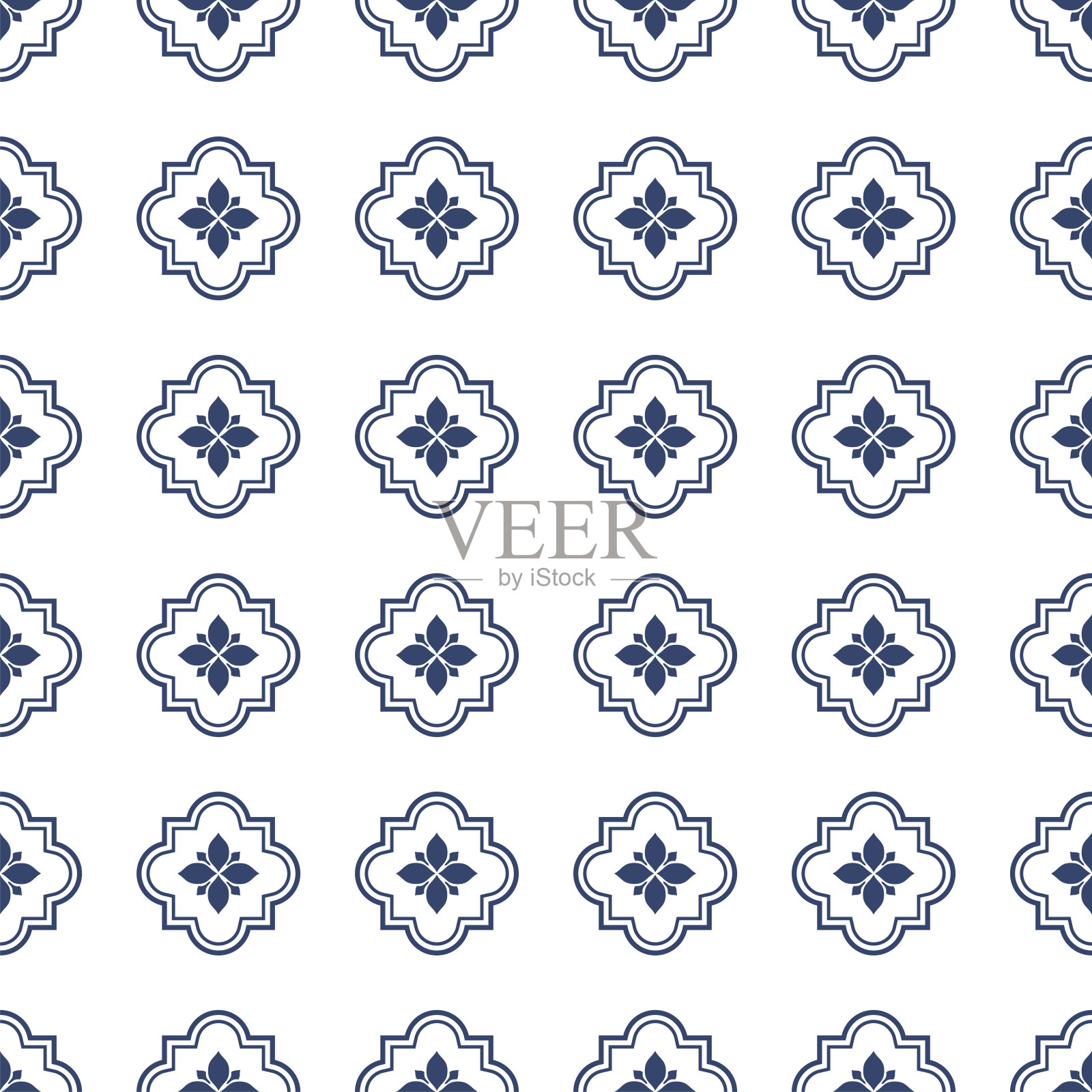 向量。无缝地中海几何图案，装饰色板。拉维尔模板。葡萄牙上光花砖。土耳其的装饰。摩洛哥马赛克。西班牙的瓷器。陶瓷餐具，民间装饰品。插画图片素材