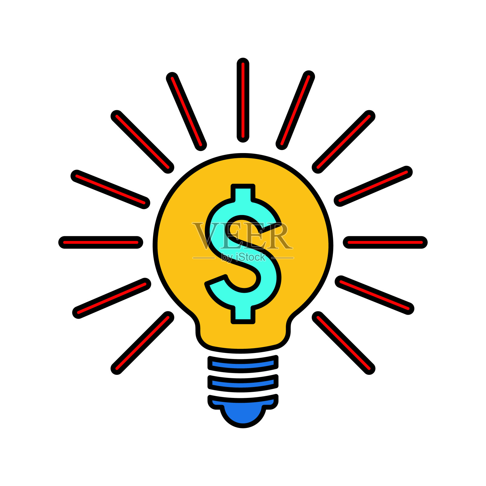 盈利图标。插画图片素材