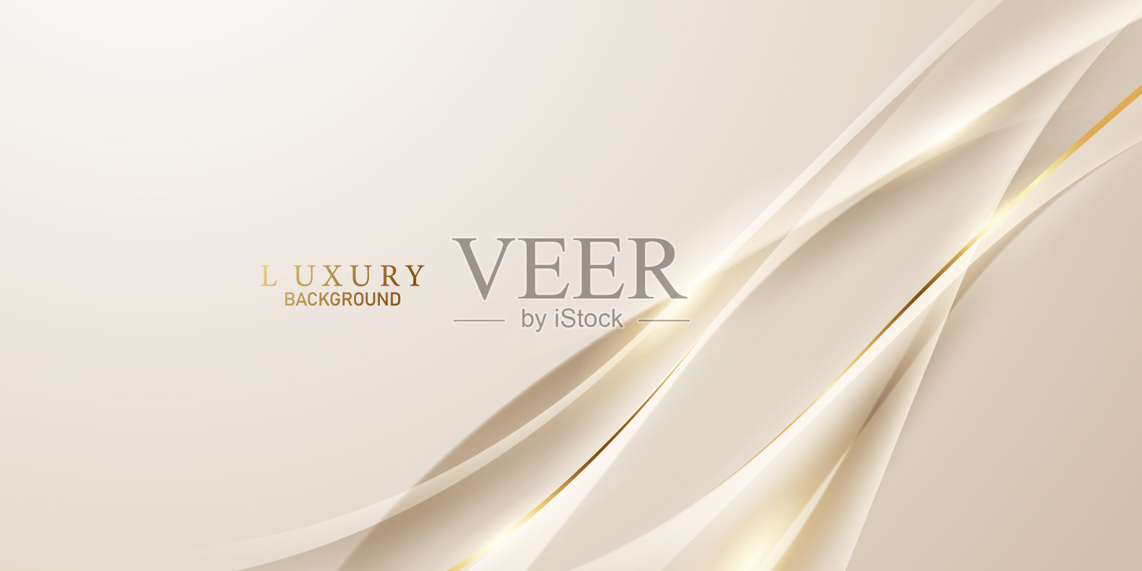 金色抽象背景与豪华的金色线条矢量插图插画图片素材