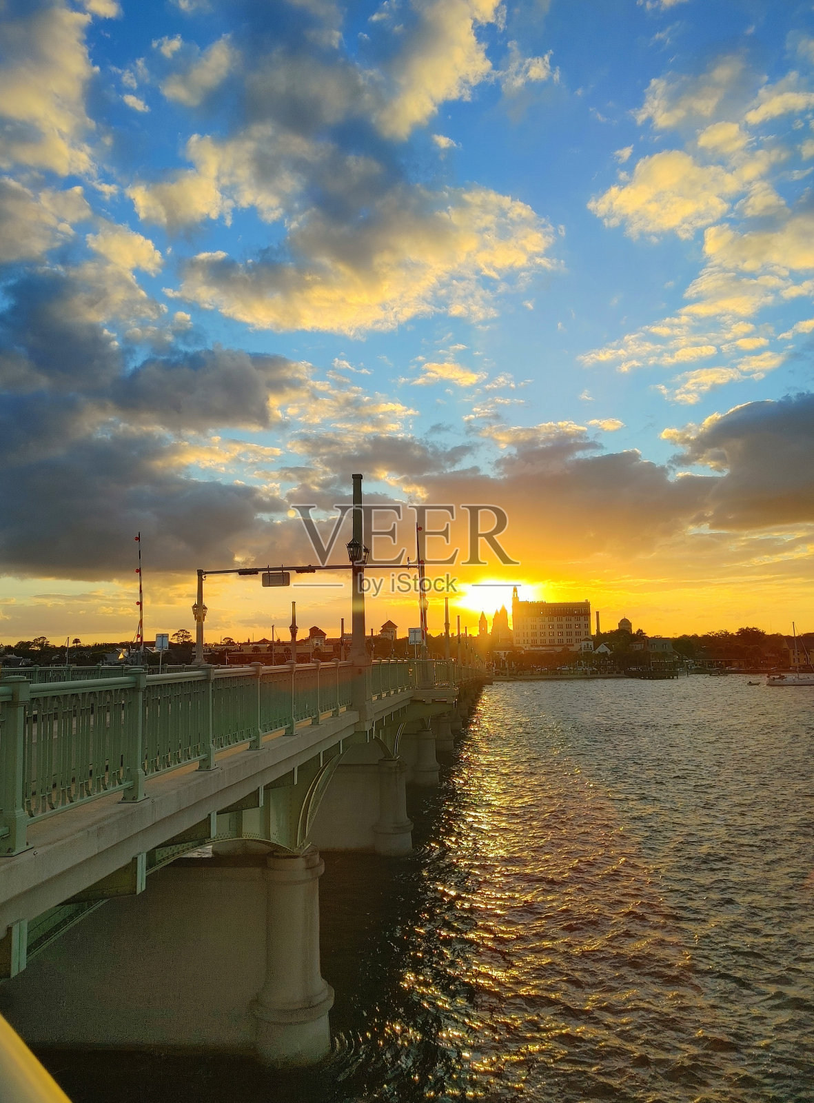 圣奥古斯丁日落照片摄影图片