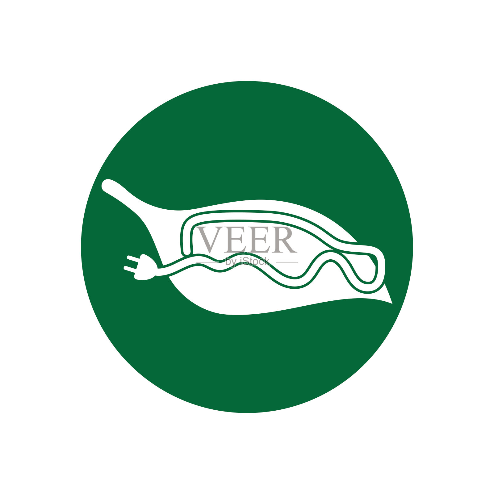 生态汽车和电动绿色汽车技术图标标志矢量。插画图片素材