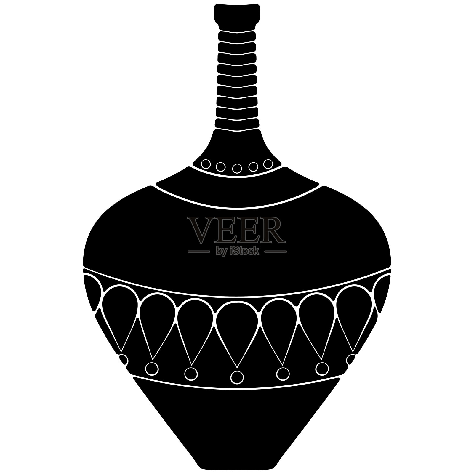 非洲民族花瓶剪影插画图片素材