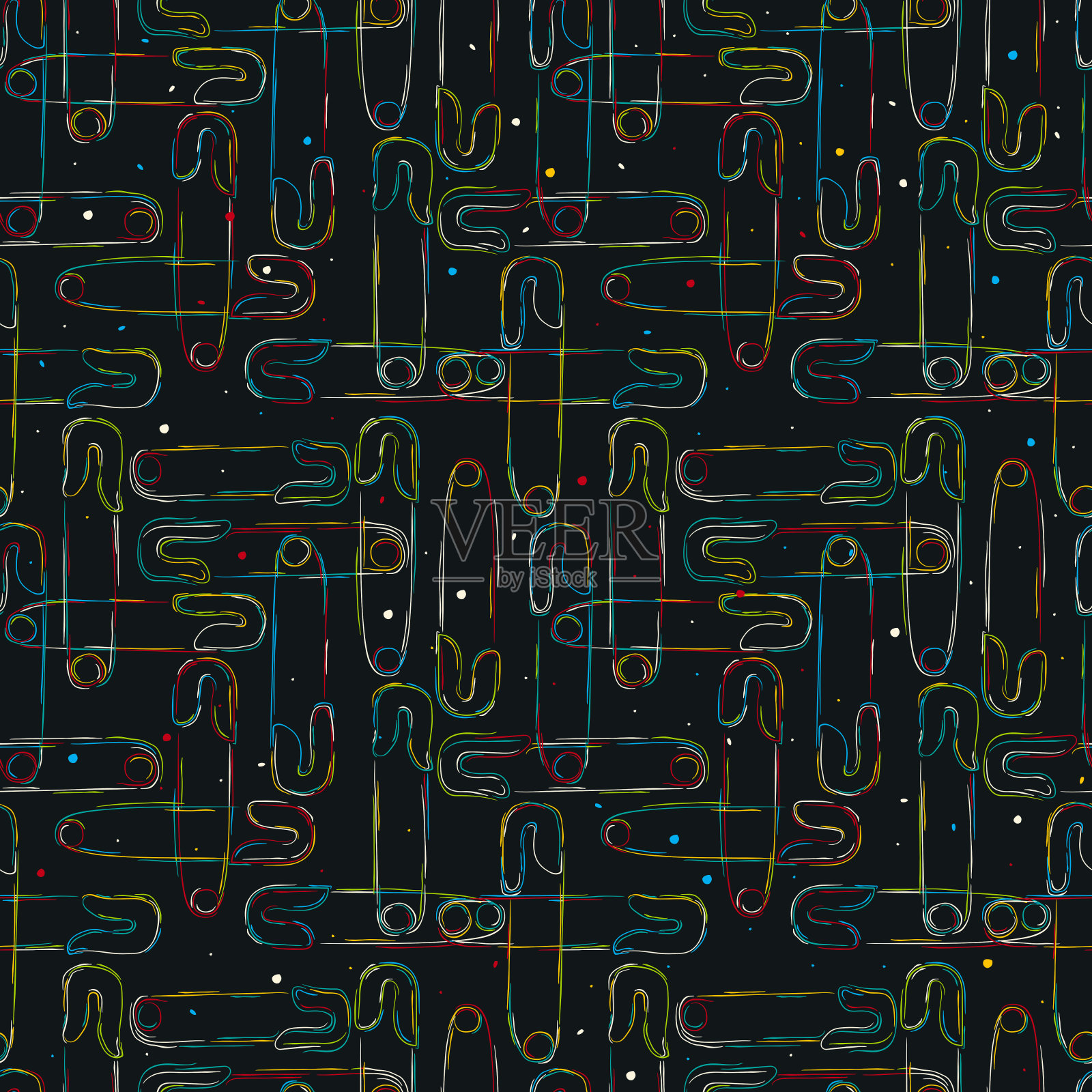 安全别针图案插画图片素材