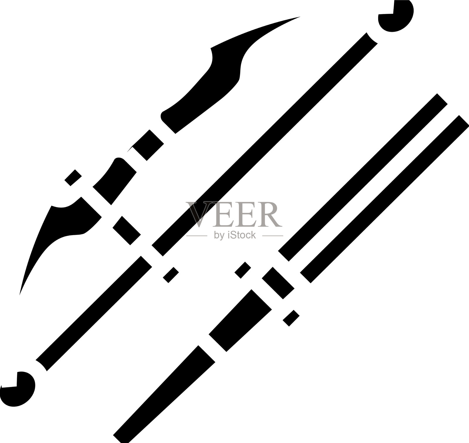 弓箭武器战争象形图标插画图片素材