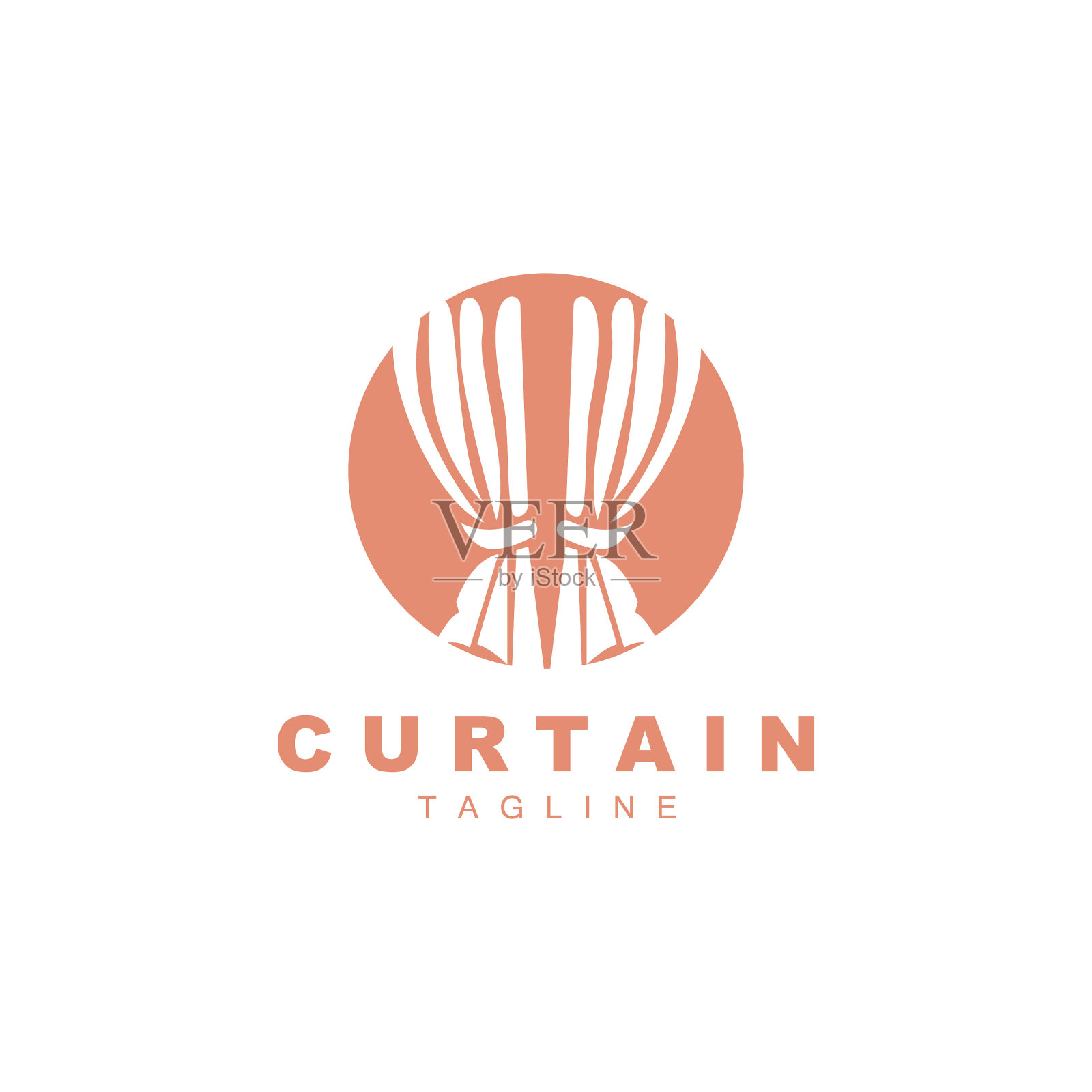 家居及展览门帘标志设计插画图片素材