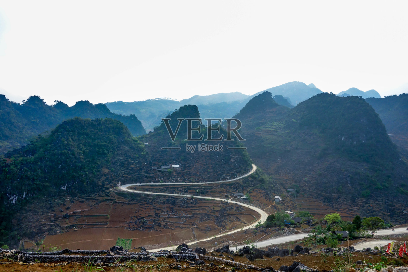 越南北部河江河套的景观照片摄影图片