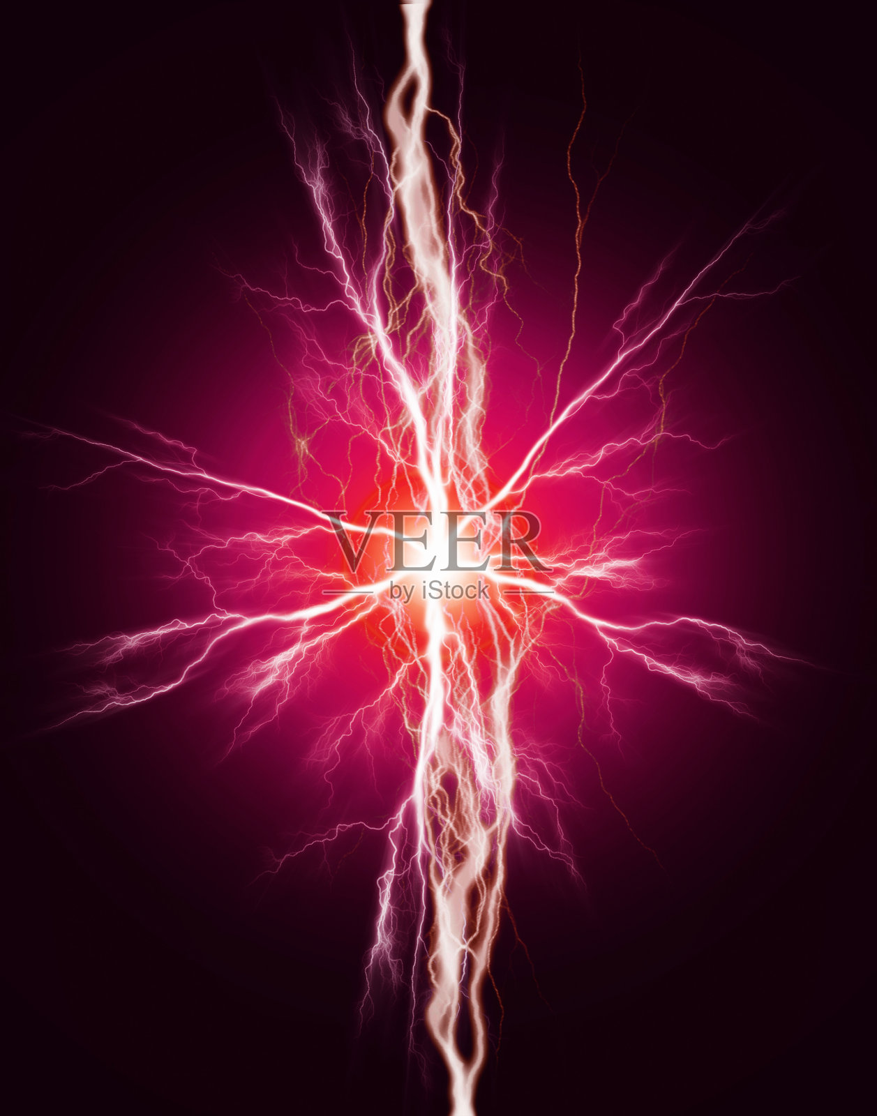 纯能量和电等离子体螺栓的震撼能量照片摄影图片