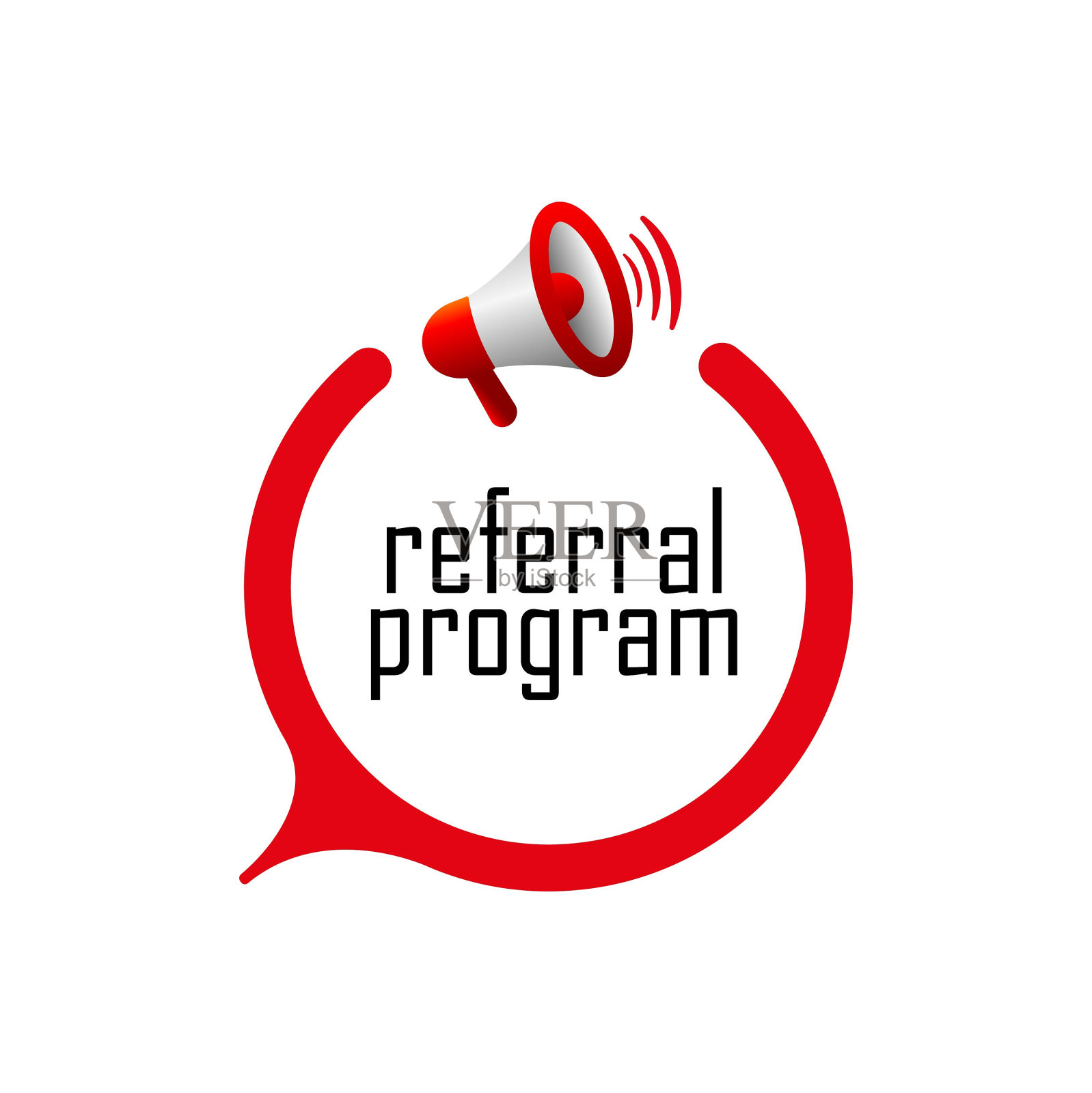 推荐计划标志插画图片素材