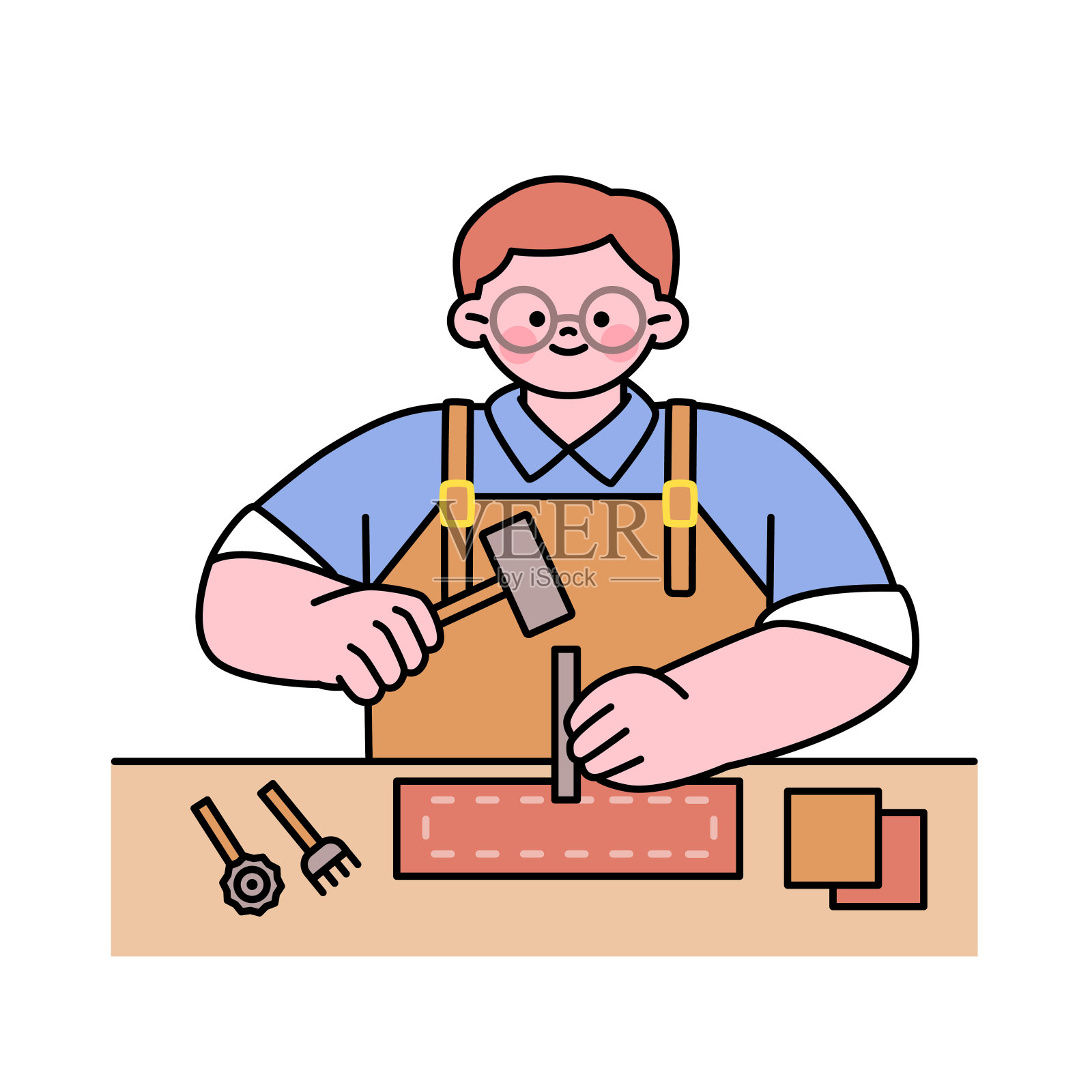 一天的课堂研讨会。插画图片素材