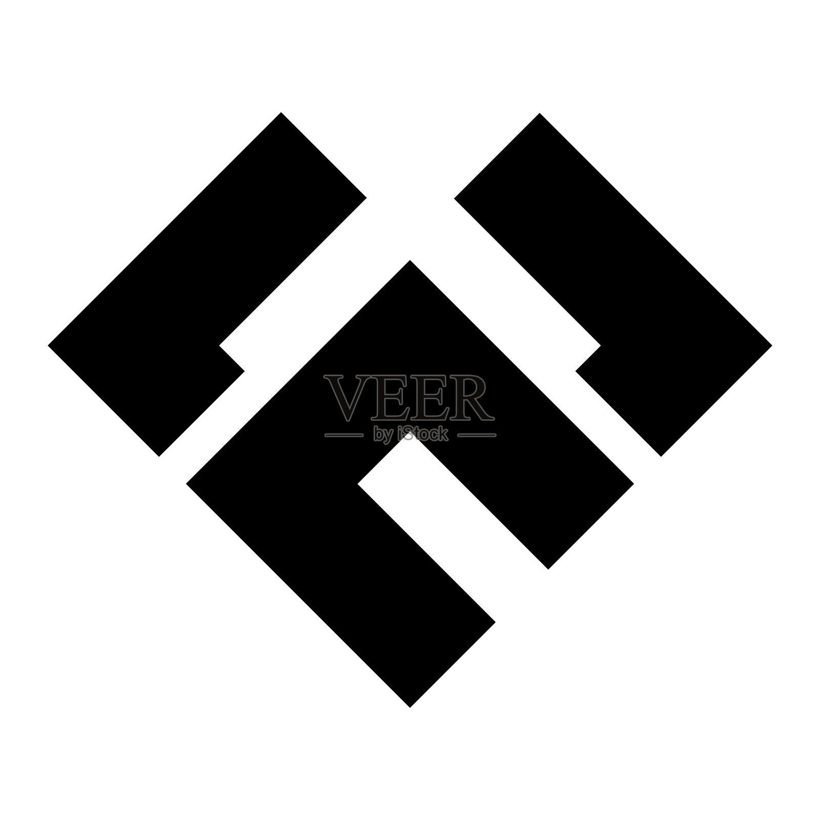 创新WC字母和CW字母组合标志设计插画图片素材