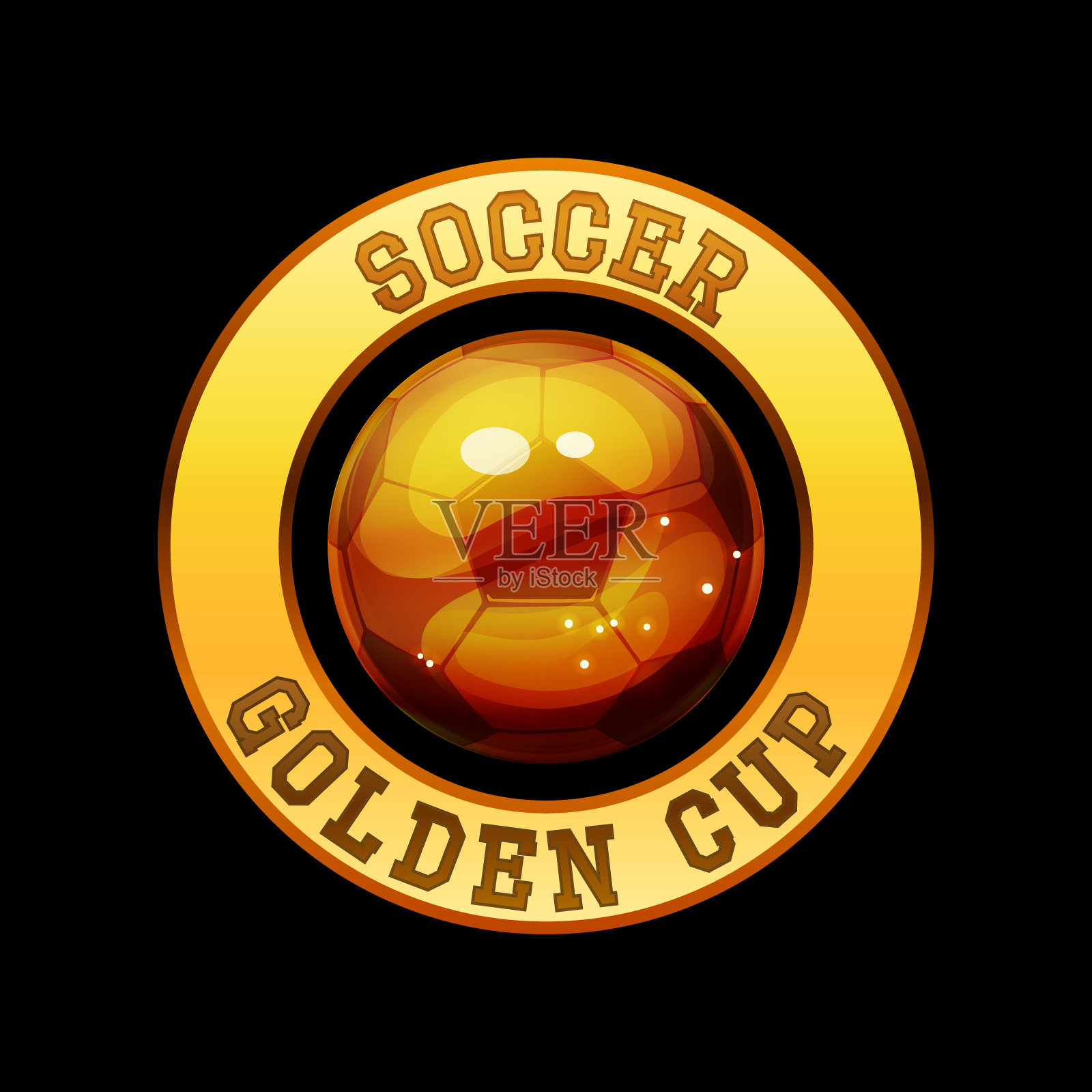 黄金球插画图片素材