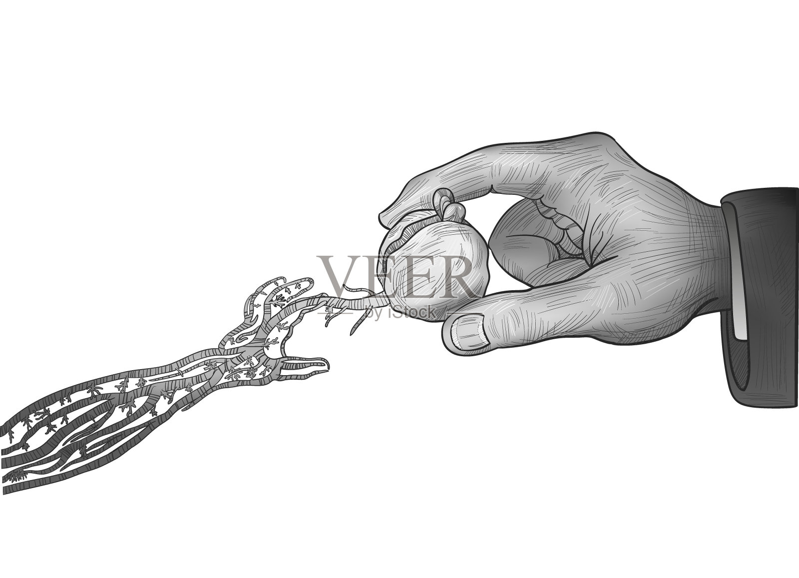 播种，播种漫画，为下一代矢量插图插画图片素材