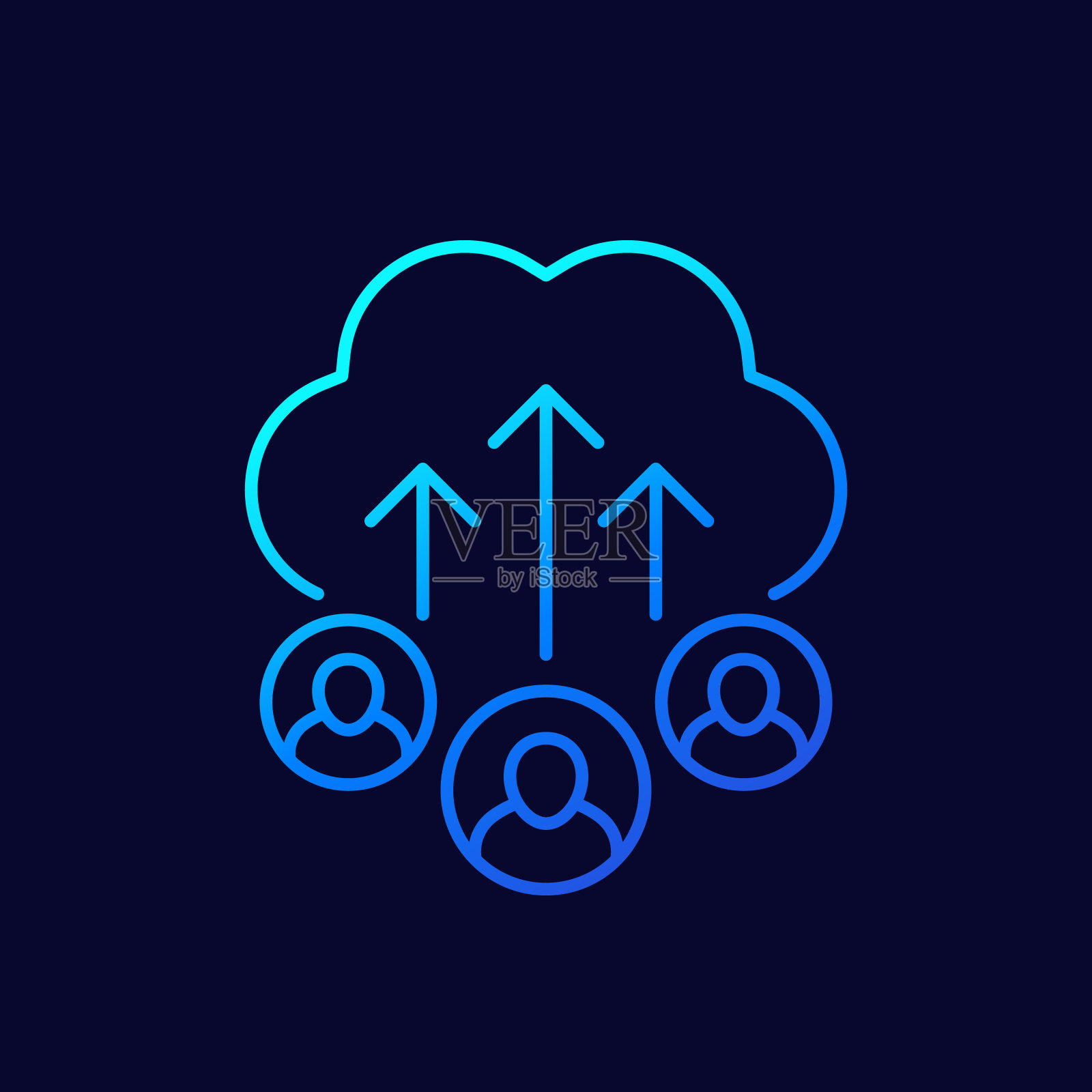 收集用户数据线图标、矢量插画图片素材