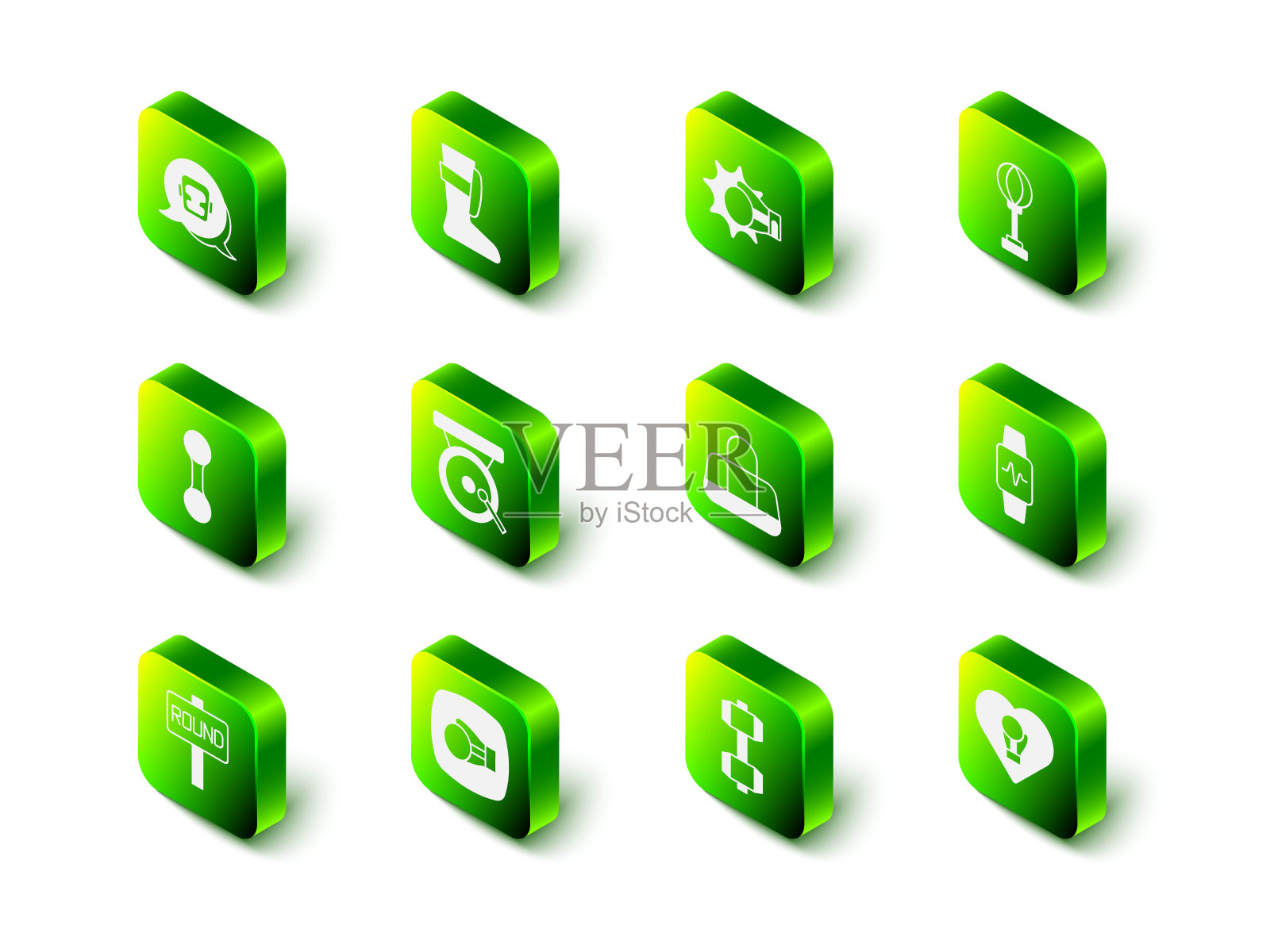 集运动拳击鞋，拳击手套，拳击袋，智能手表与心脏，拳击，哑铃和图标。向量图标素材