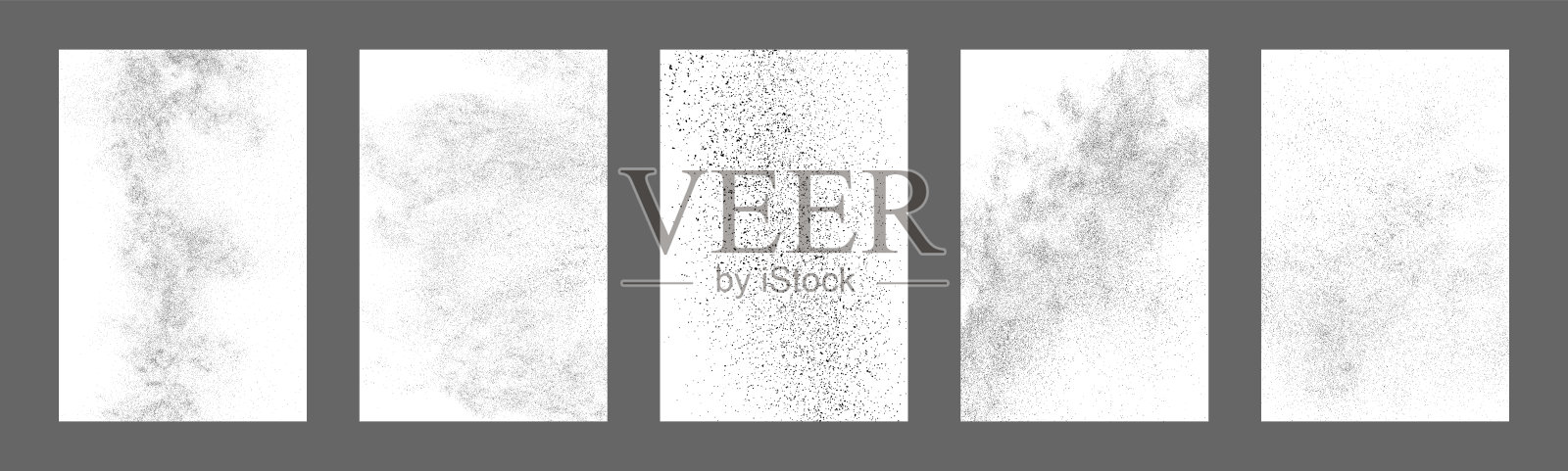 一套心疼的黑色纹理。插画图片素材